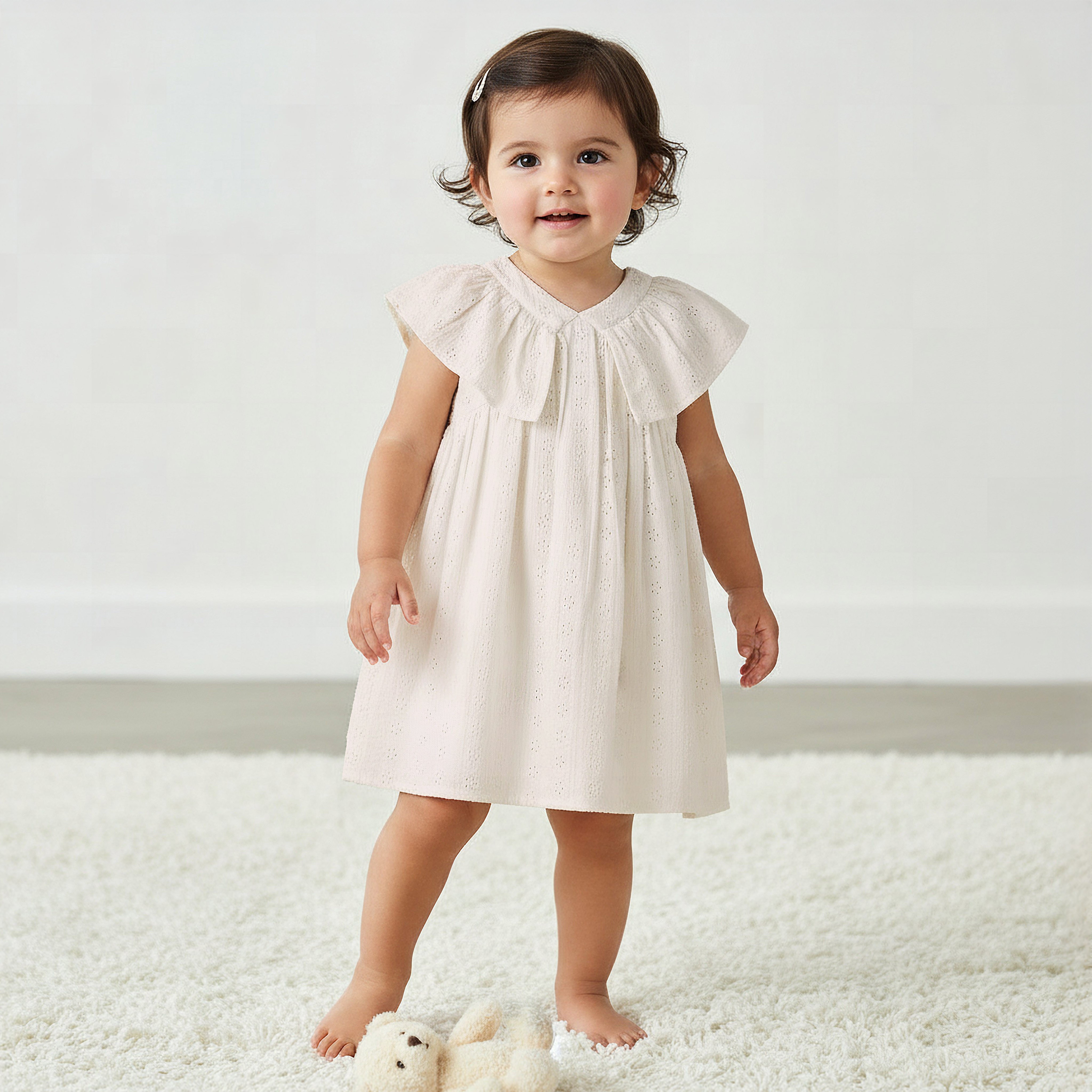 Juniors V-neck Sleeveless Dress with Ruffles-girls-clothing-dressesandjumpsuits-image-1