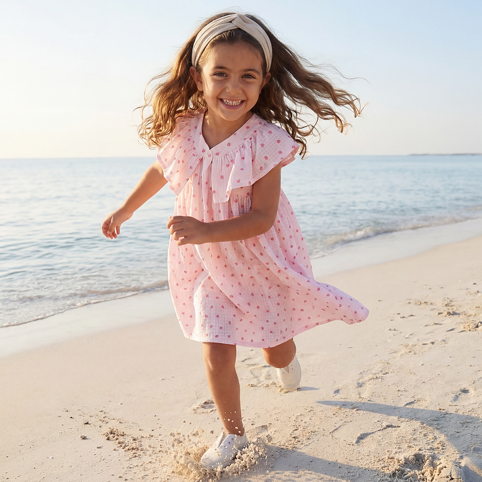 Juniors V-neck Sleeveless Knee-Length Dress with Fruit Print-girls-clothing-dressesandjumpsuits-image-2