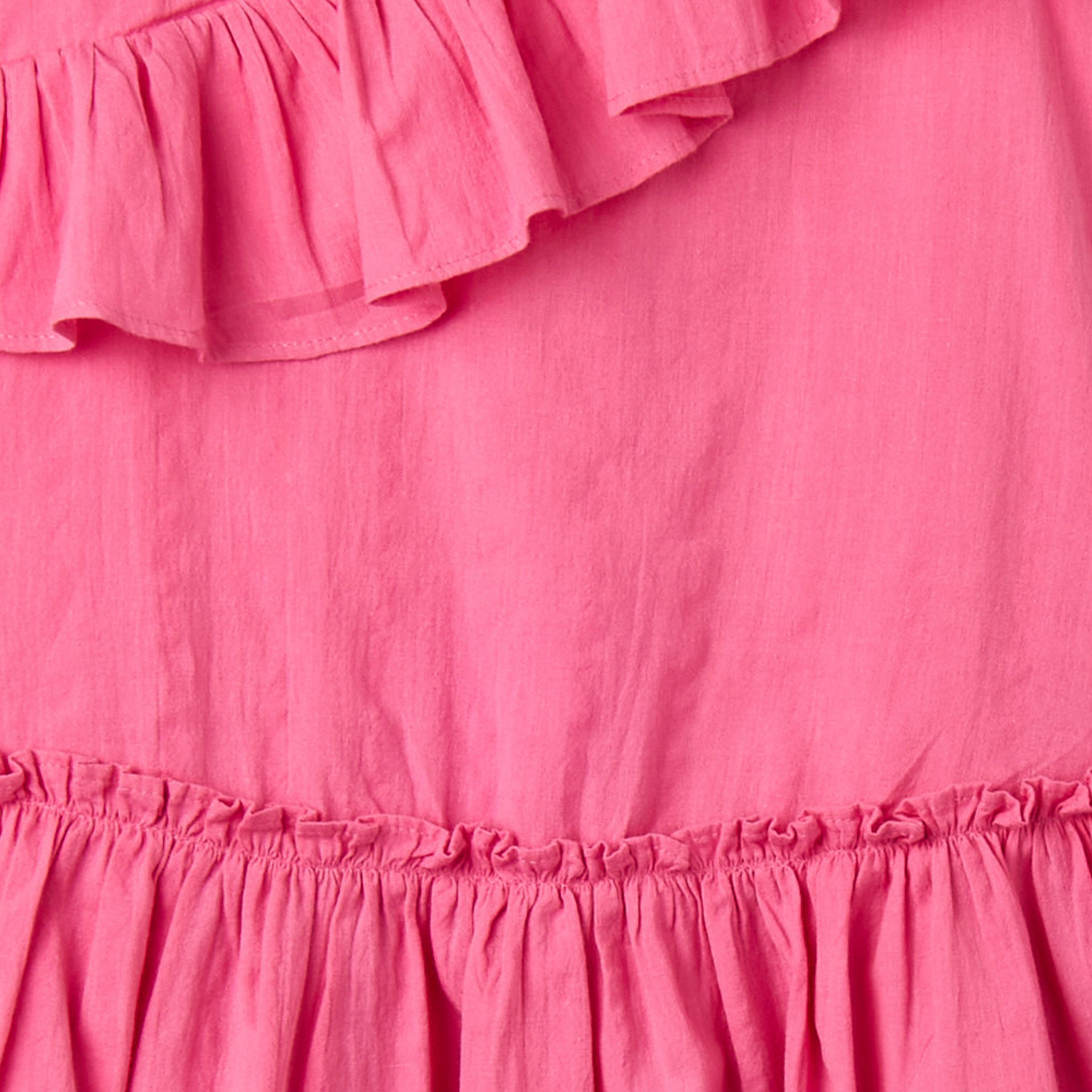 Juniors V-neck Sleeveless A-line Dress with Ruffles-girls-clothing-dressesandjumpsuits-image-4