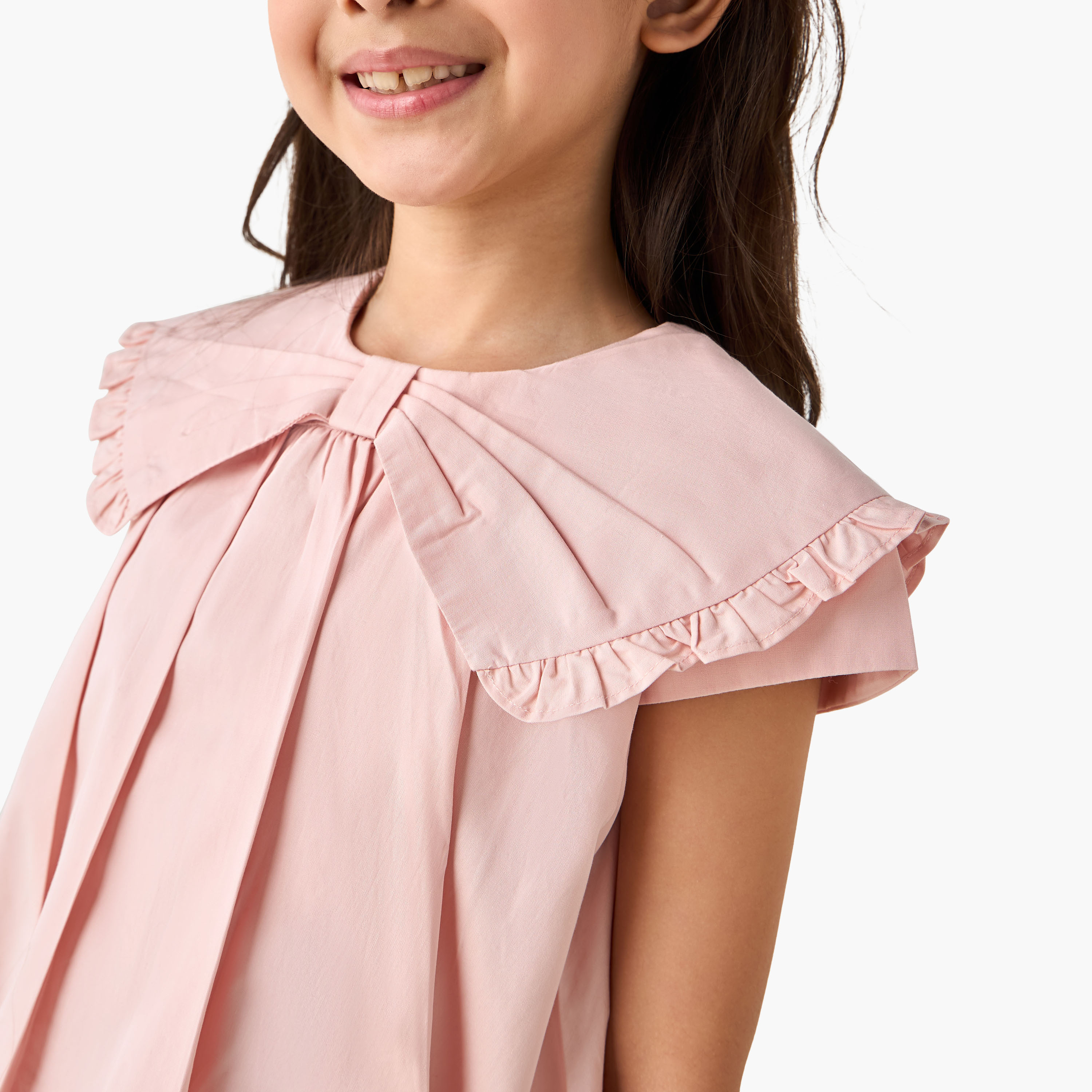 Juniors Crew Neck Short Sleeves Top with Bow Detail-baby-girls-clothing-blousesandshirts-image-4