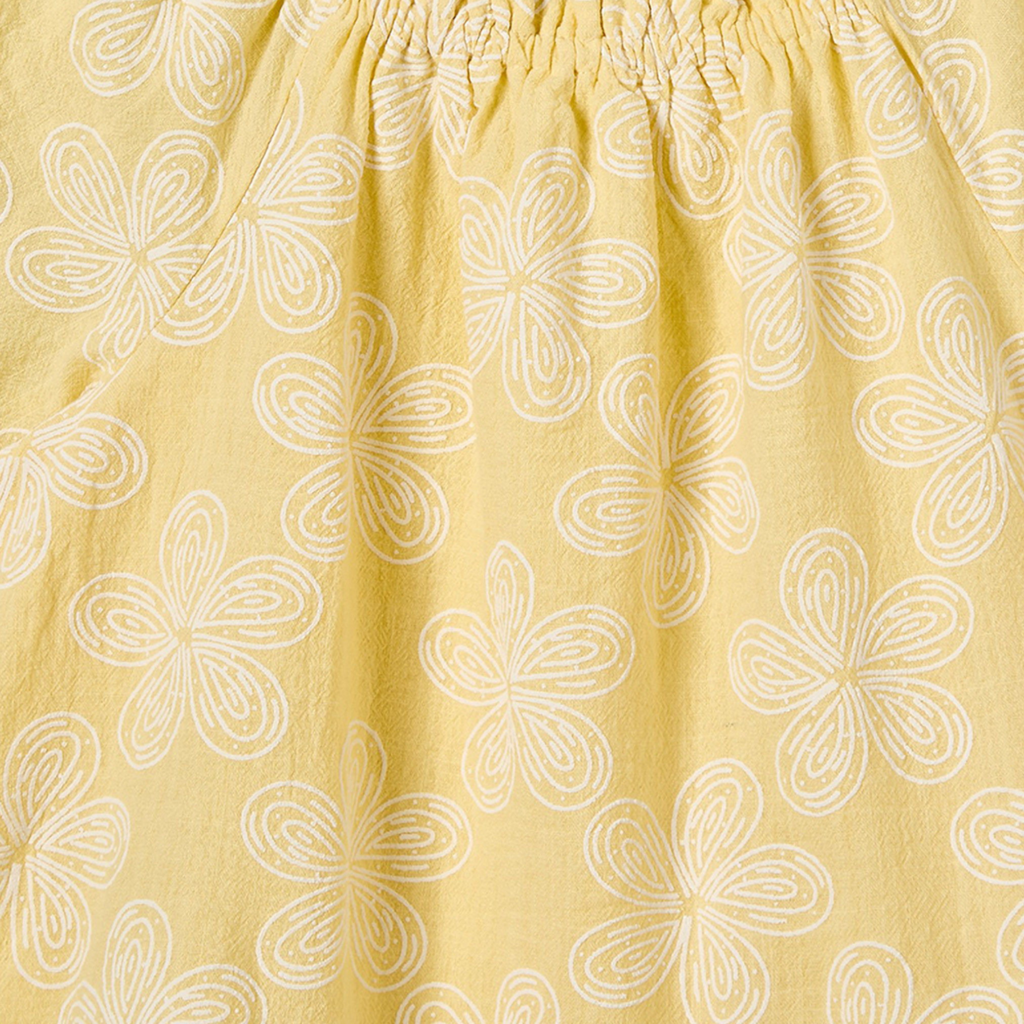Juniors Square Neck Short Sleeves Knee Length Dress with Floral Print-girls-clothing-dressesandjumpsuits-image-4