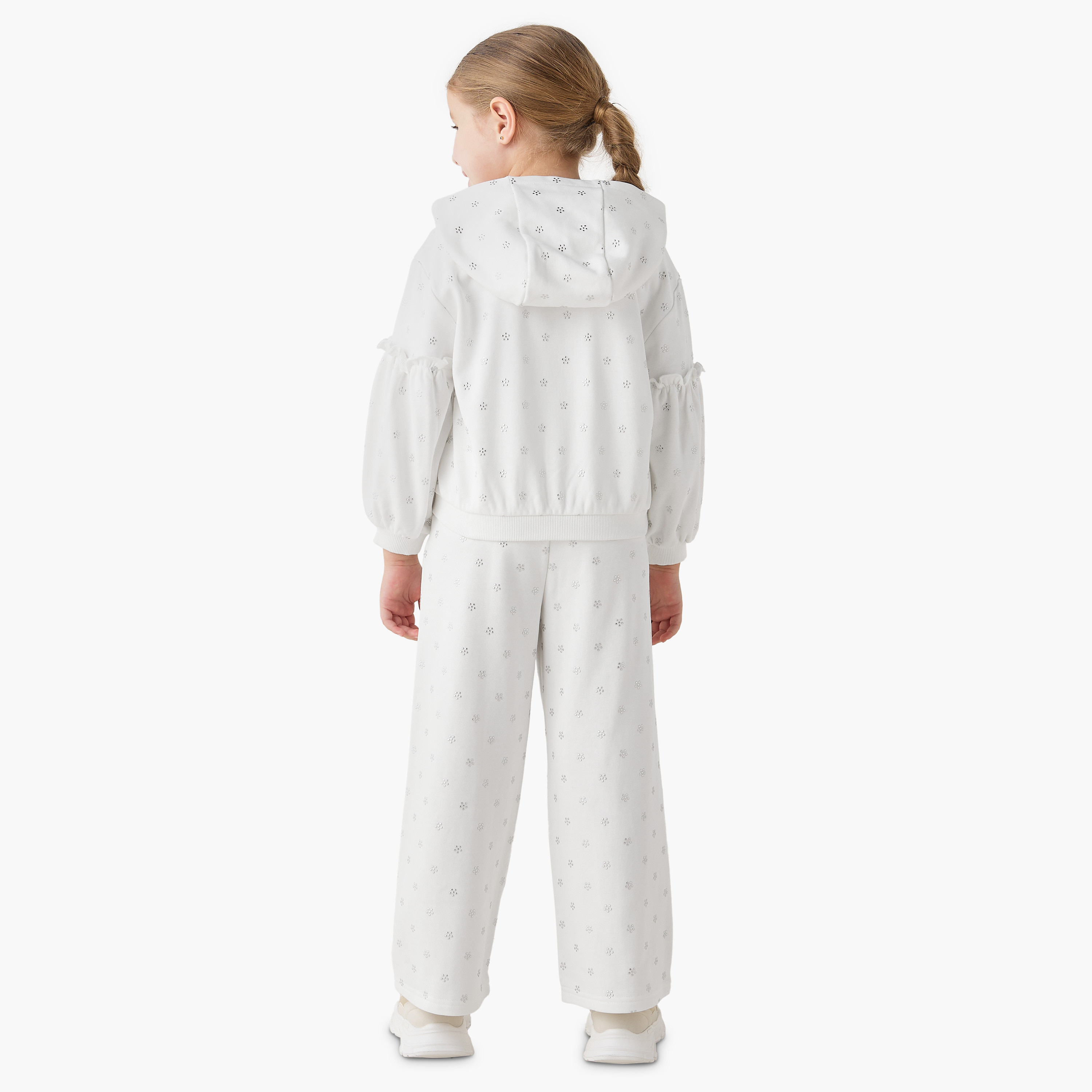 Juniors Hooded Long Sleeves Sweatshirt and Pants Set with Embellished Detail-baby-girls-clothing-setsandcoords-image-3