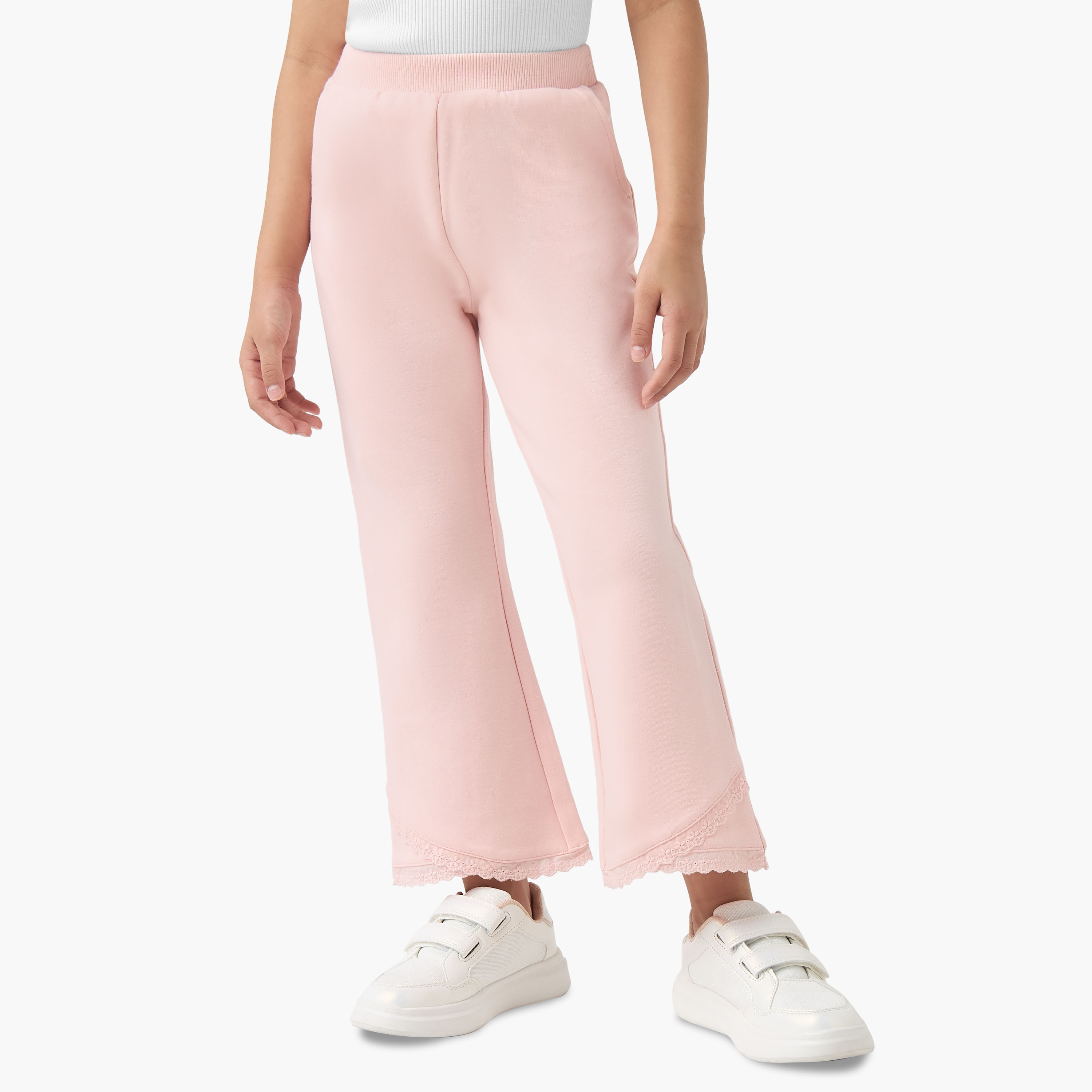 طقم بنطلون رياضي بحافة دانتيل وسويت شيرت بأكمام طويلة وقبعة من جونيورز-girls-clothing-setsandcoords-image-6