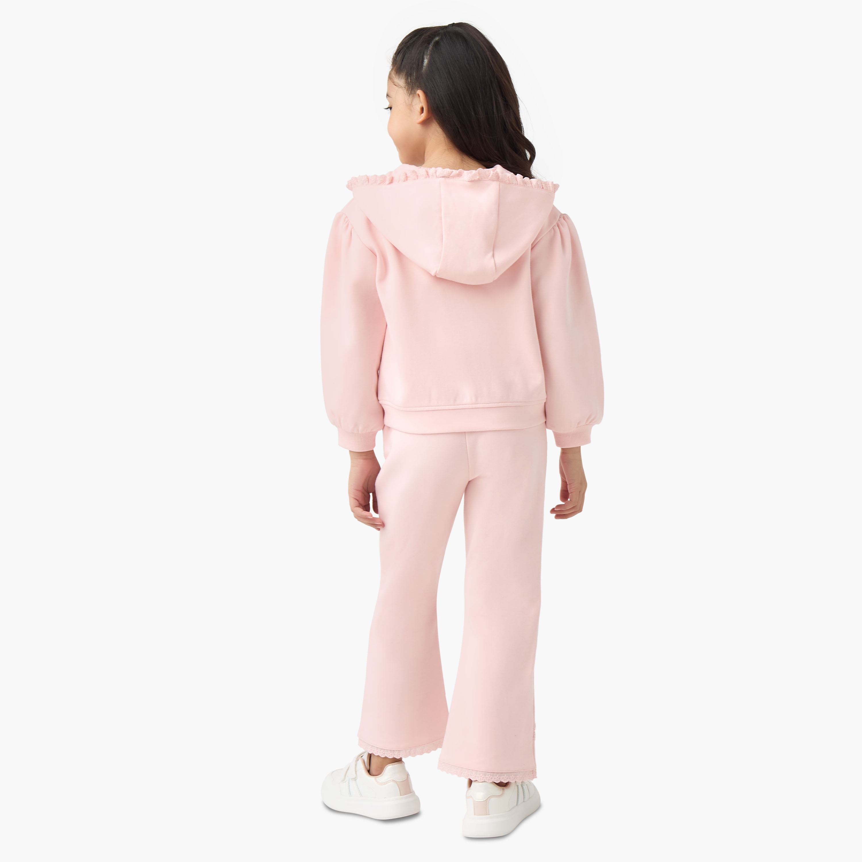 طقم بنطلون رياضي بحافة دانتيل وسويت شيرت بأكمام طويلة وقبعة من جونيورز-girls-clothing-setsandcoords-image-5