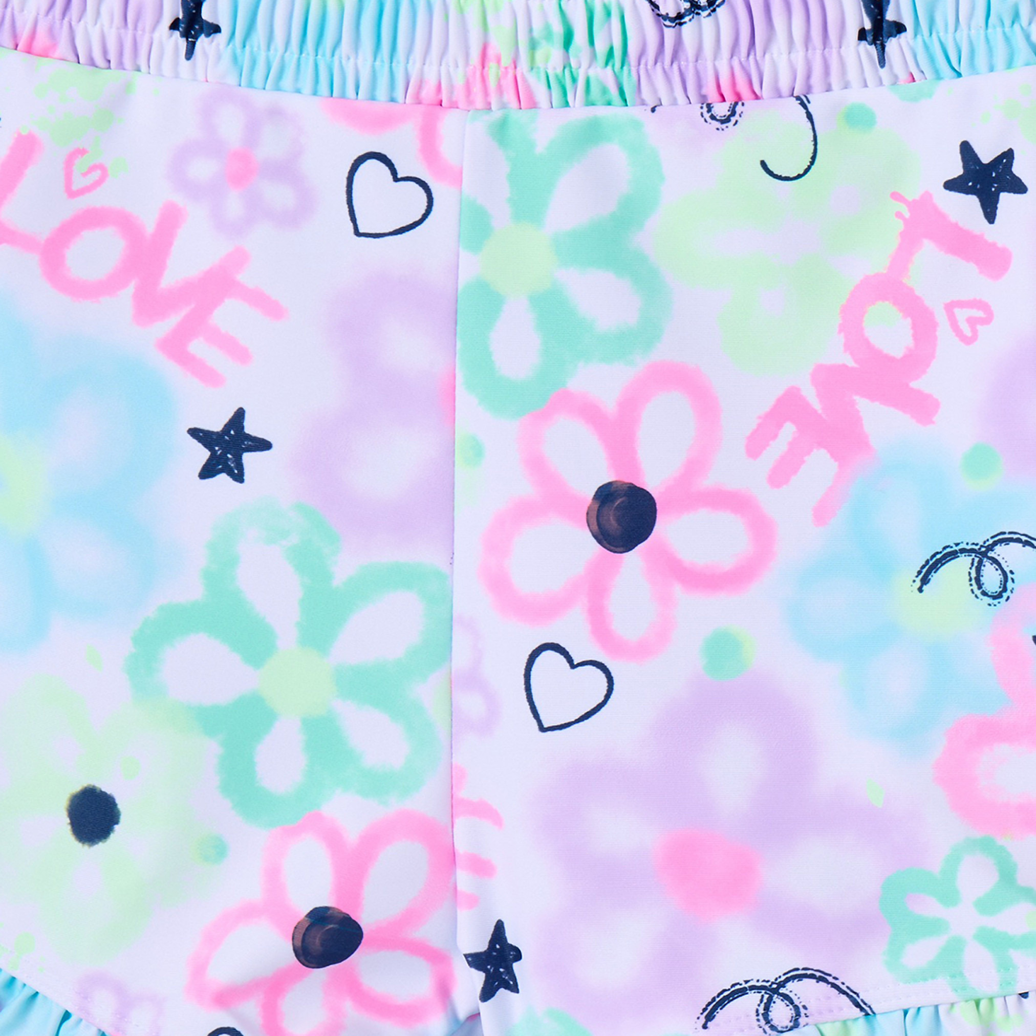 Juniors Girls Floral Print Swim Top Shorts Set-baby-girls-clothing-swimwear-image-6