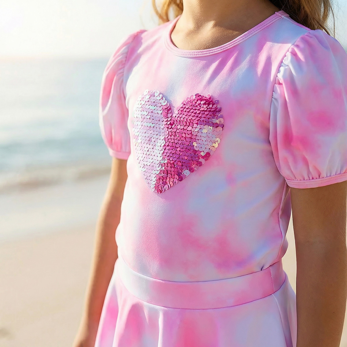 بلوزة سباحة بطبعات مصبوغة للبنات مع تنورة من جونيورز - طقم من قطعتين-baby-girls-clothing-swimwear-image-3