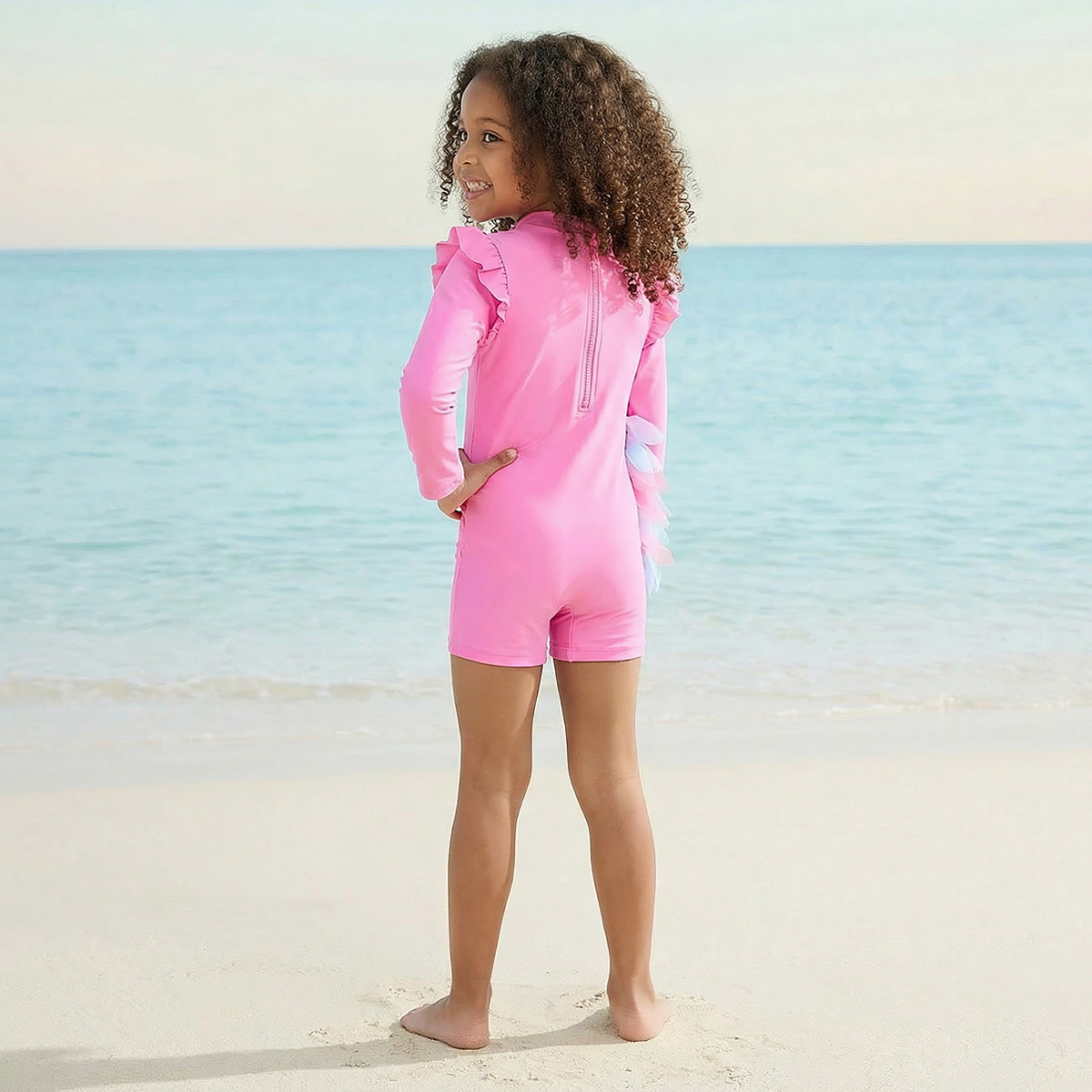 Juniors Girls Unicorn Print Swimsuit-girls-clothing-sportswear-swimwear-image-3
