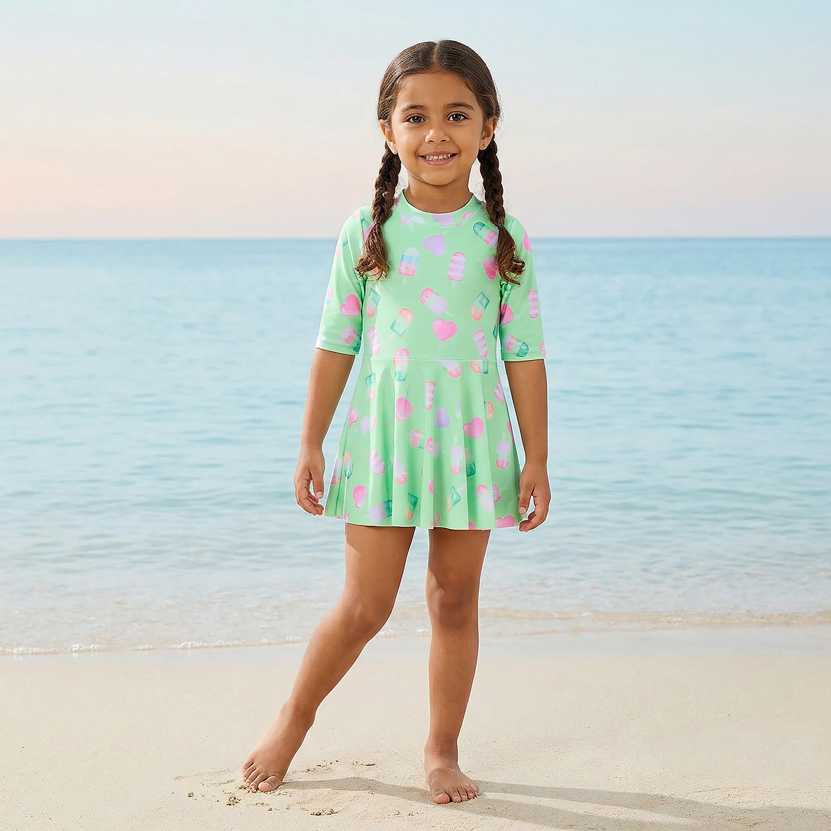 Juniors Girls Popsicle Print Swimsuit-girls-clothing-sportswear-swimwear-image-1