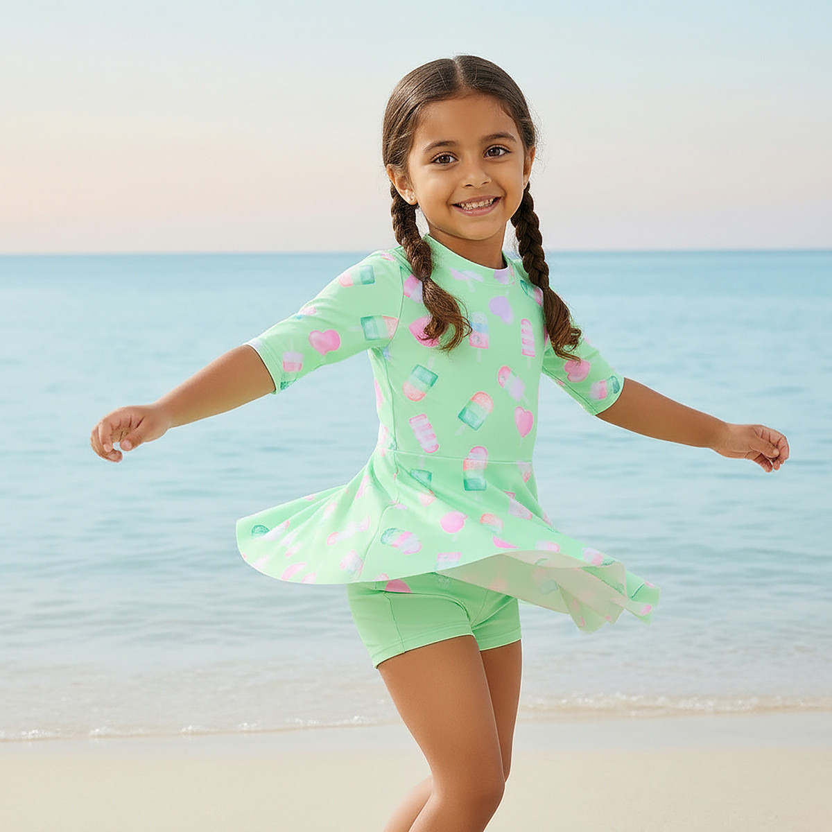Juniors Girls Popsicle Print Swimsuit-girls-clothing-sportswear-swimwear-image-2