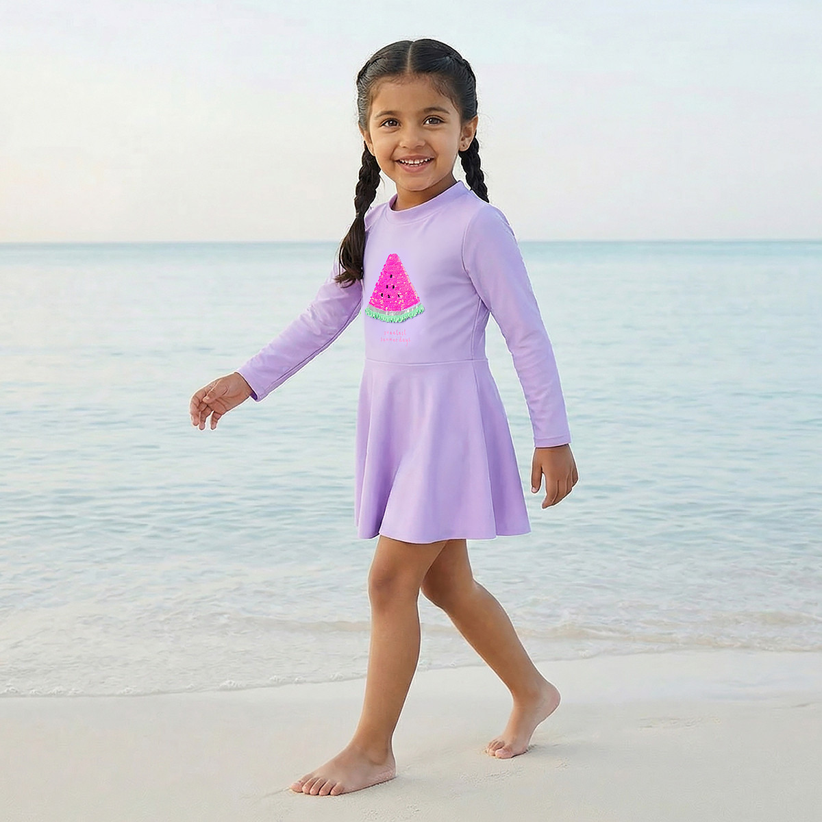 بدلة سباحة مزينة للبنات من جونيورز-girls-clothing-sportswear-swimwear-image-2