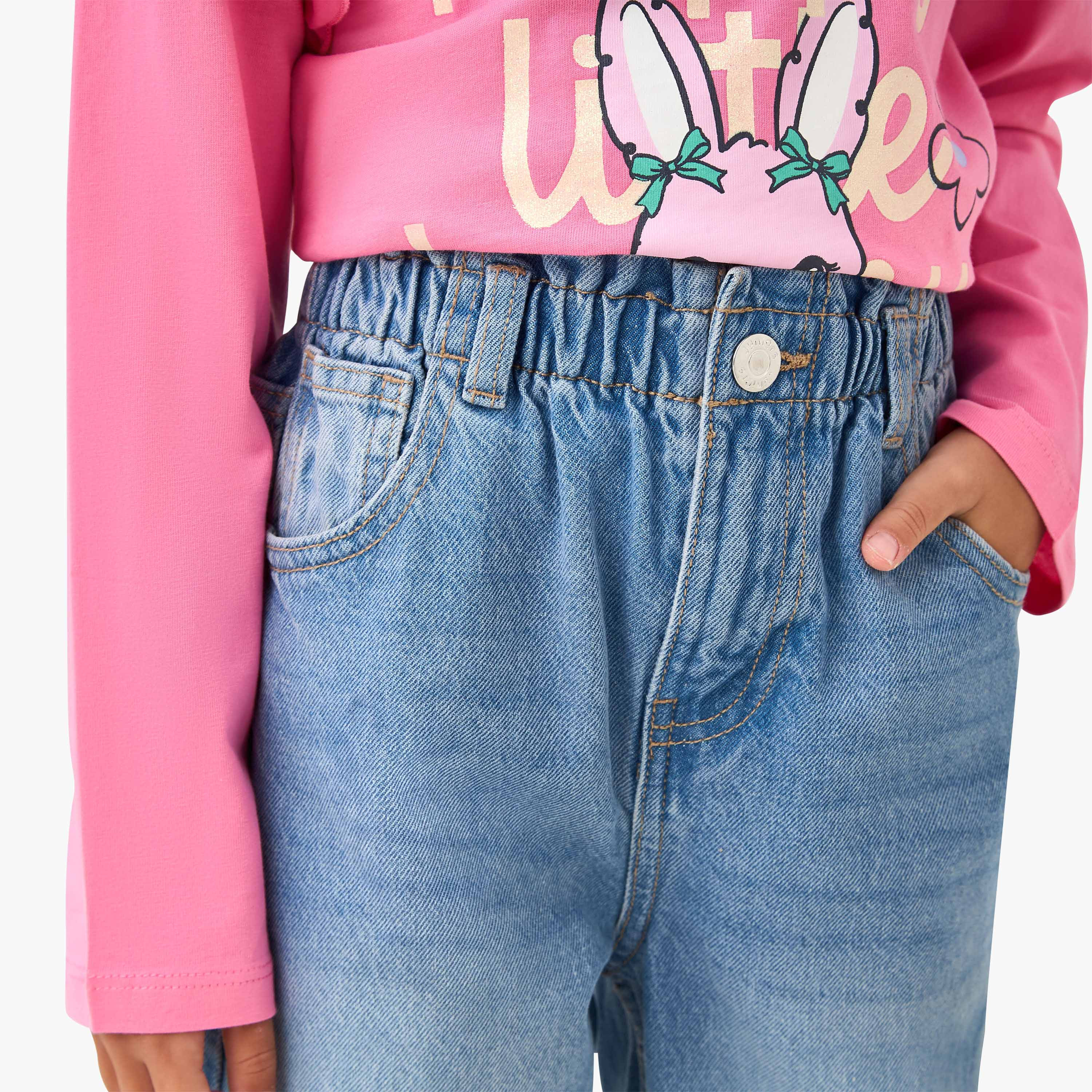 بنطلون جينز بزر إغلاق وجيوب من جونيورز-girls-clothing-bottoms-jeansandjeggings-image-2