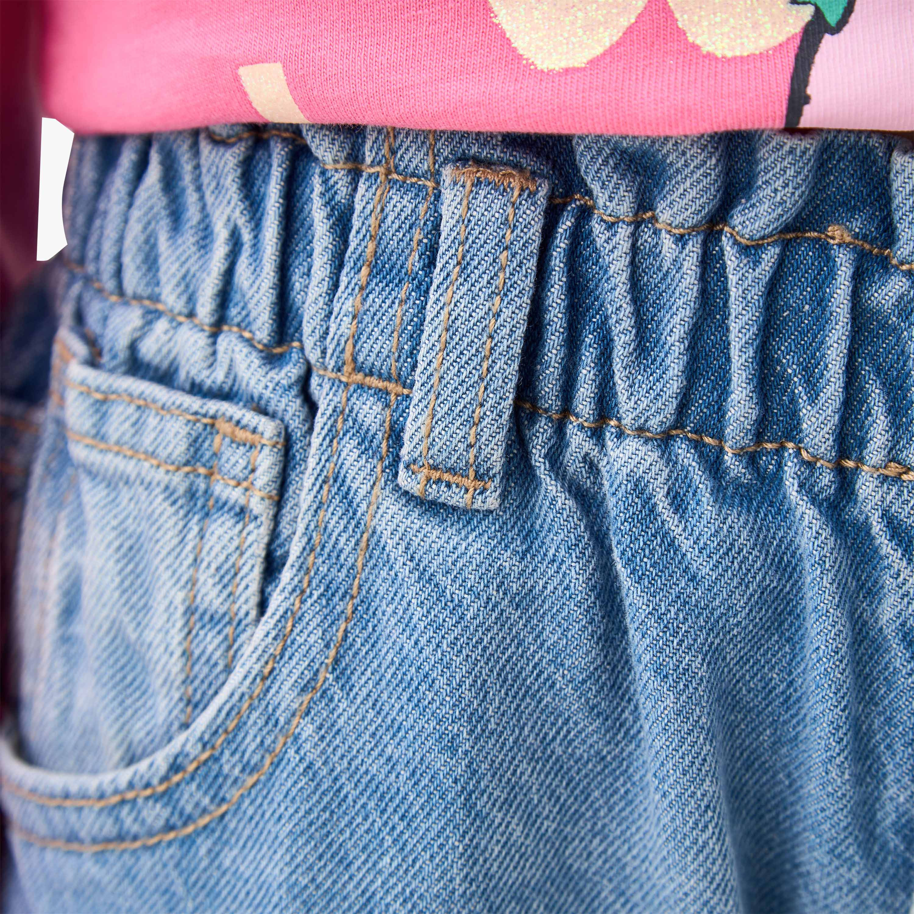 بنطلون جينز بزر إغلاق وجيوب من جونيورز-girls-clothing-bottoms-jeansandjeggings-image-1