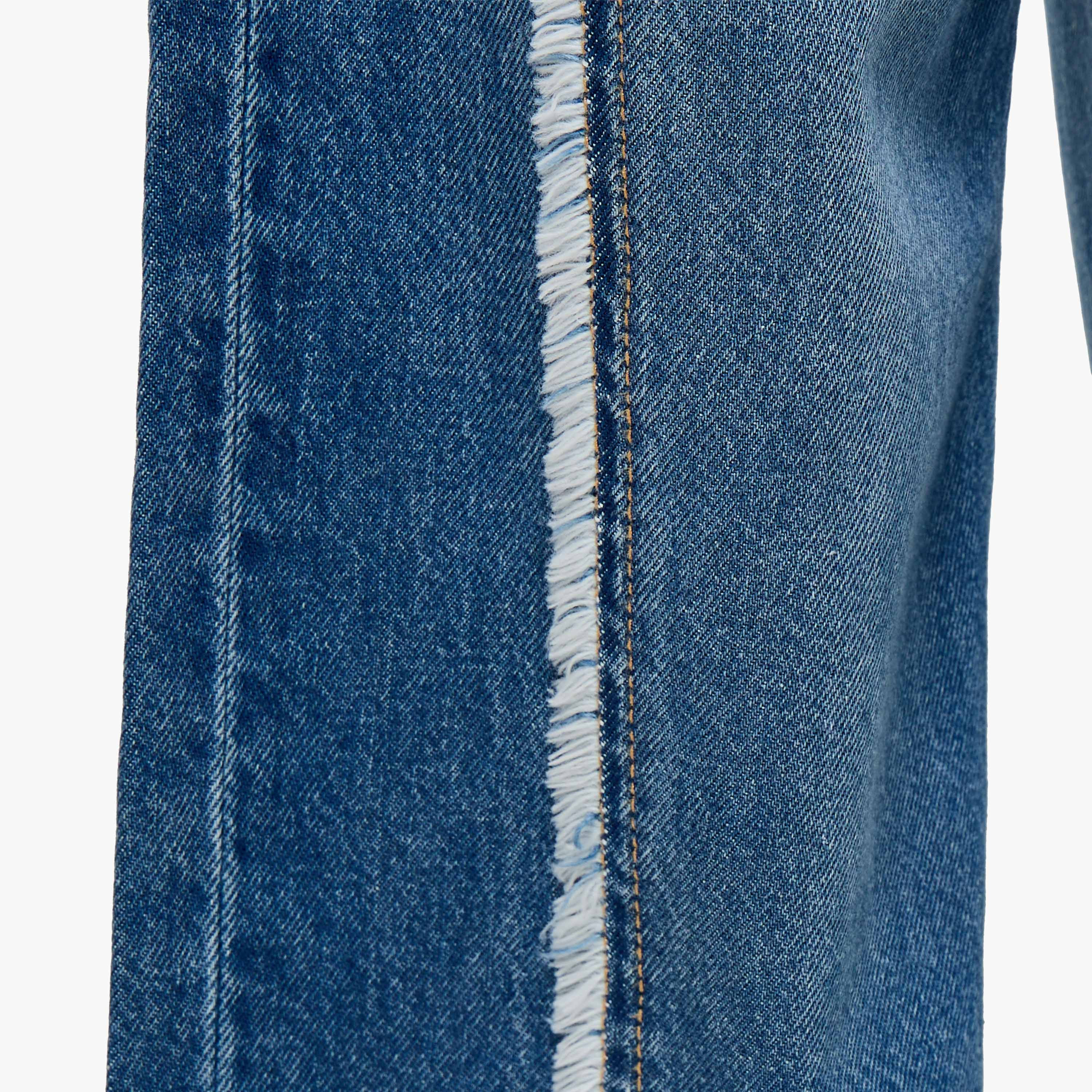 Juniors Mid-Rise Wide Leg Jeans with Frayed Trim-girls-clothing-bottoms-jeansandjeggings-image-5