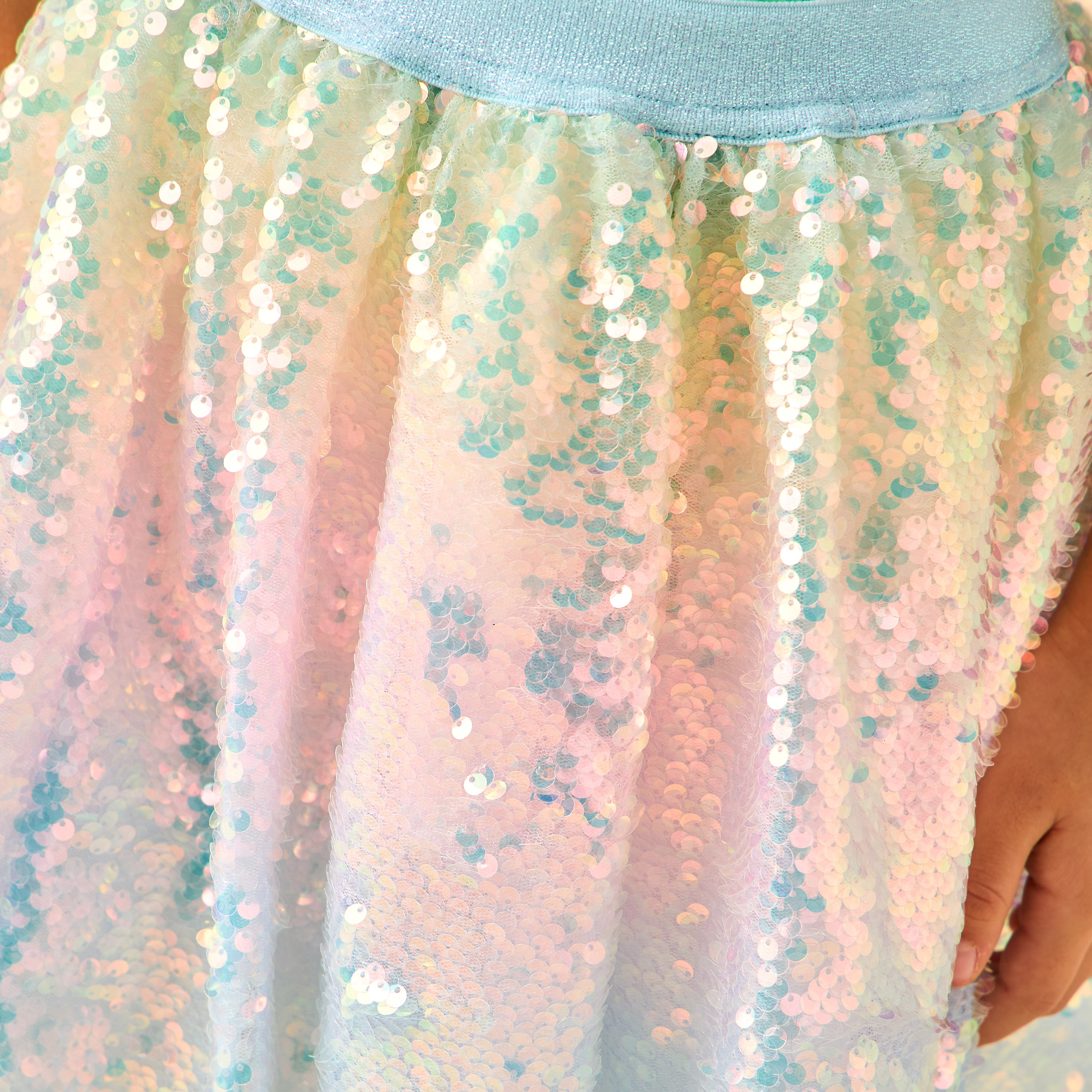 Juniors Knee Length Skirt with Sequin Embellishments-girls-clothing-bottoms-skirts-image-5