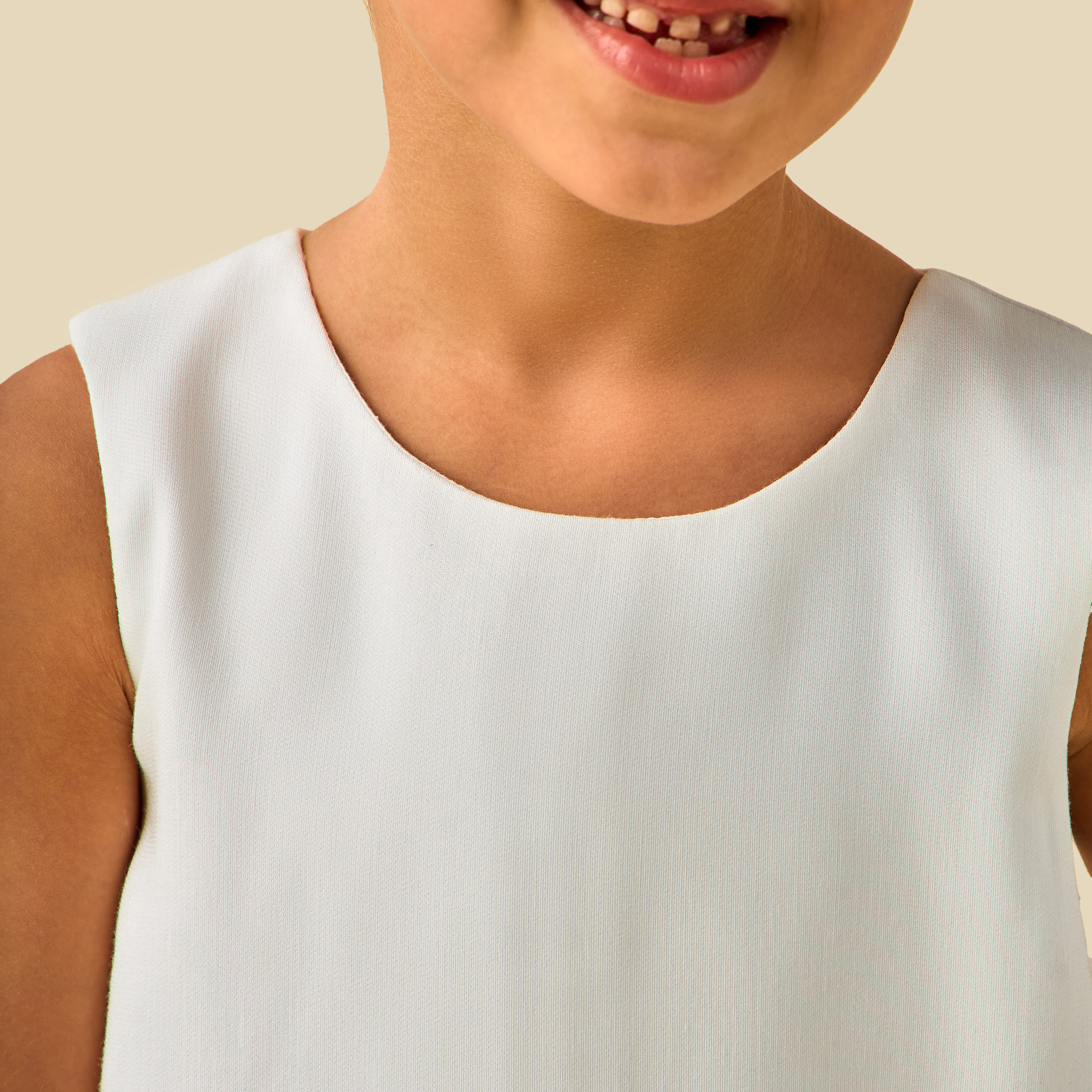 Juniors Round Neck Sleeveless A-line Dress with Floral Applique-girls-clothing-dressesandjumpsuits-image-3