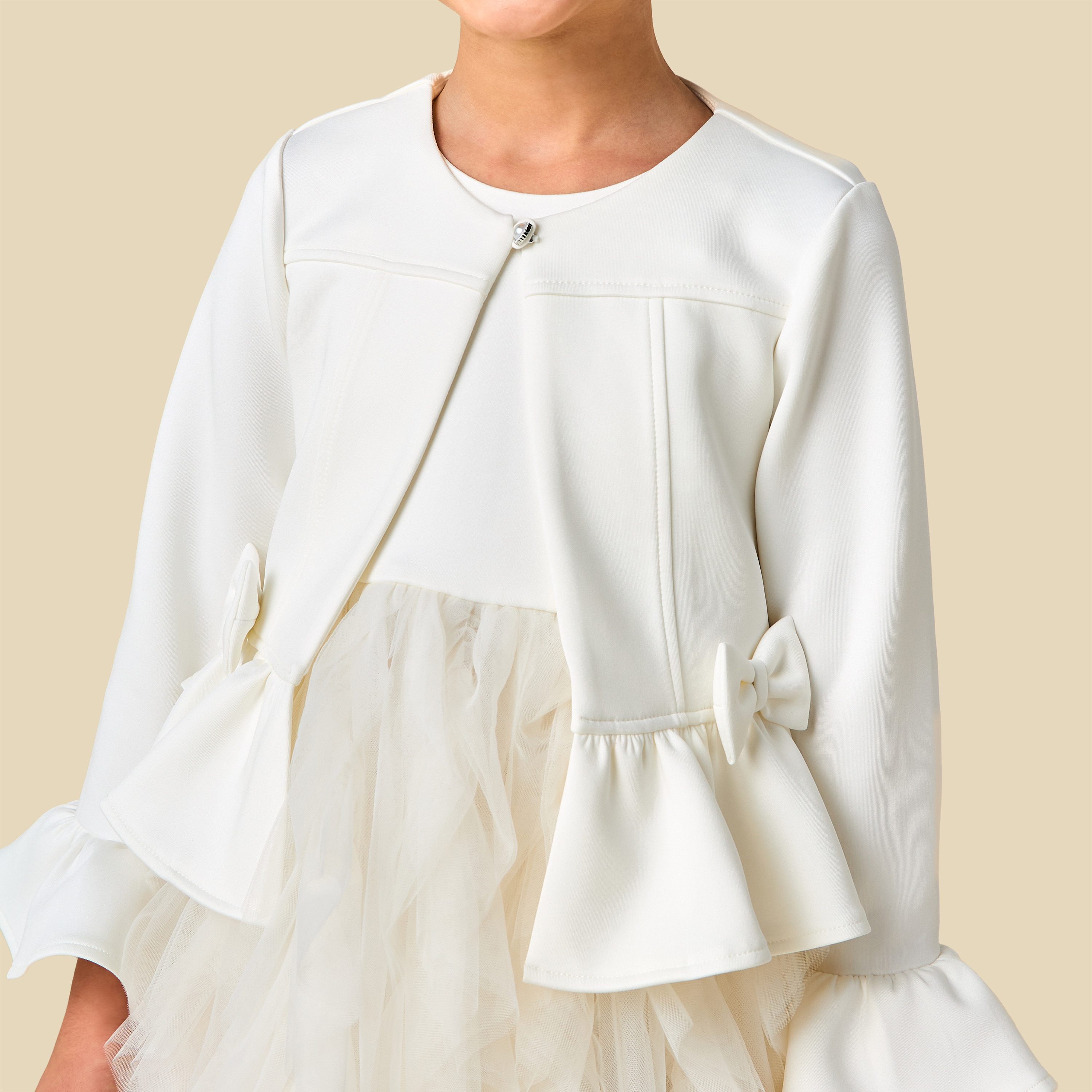 Juniors Round Neck Sleeveless Dress with Peplum Jacket-girls-clothing-dressesandjumpsuits-image-6