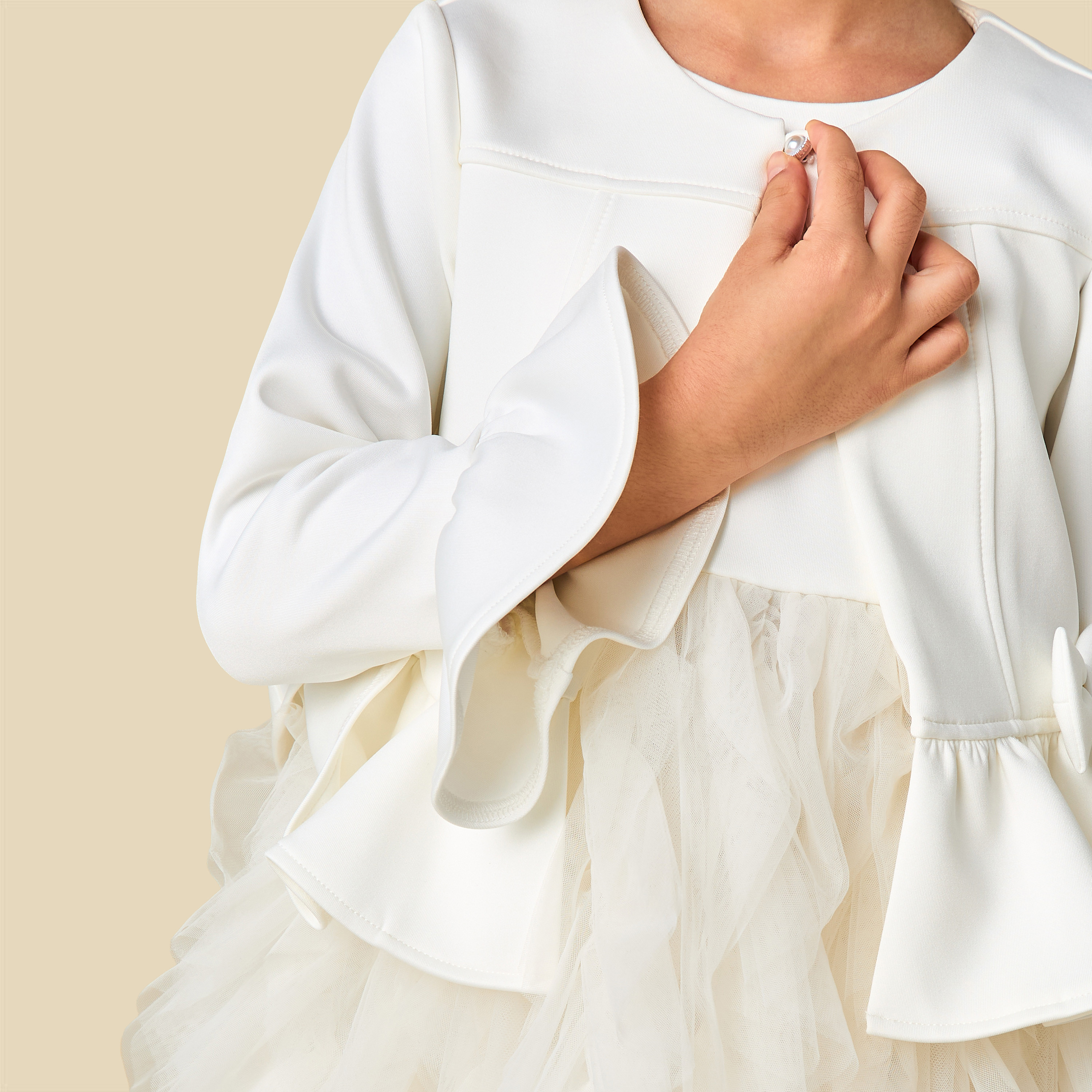 Juniors Round Neck Sleeveless Dress with Peplum Jacket-girls-clothing-dressesandjumpsuits-image-7