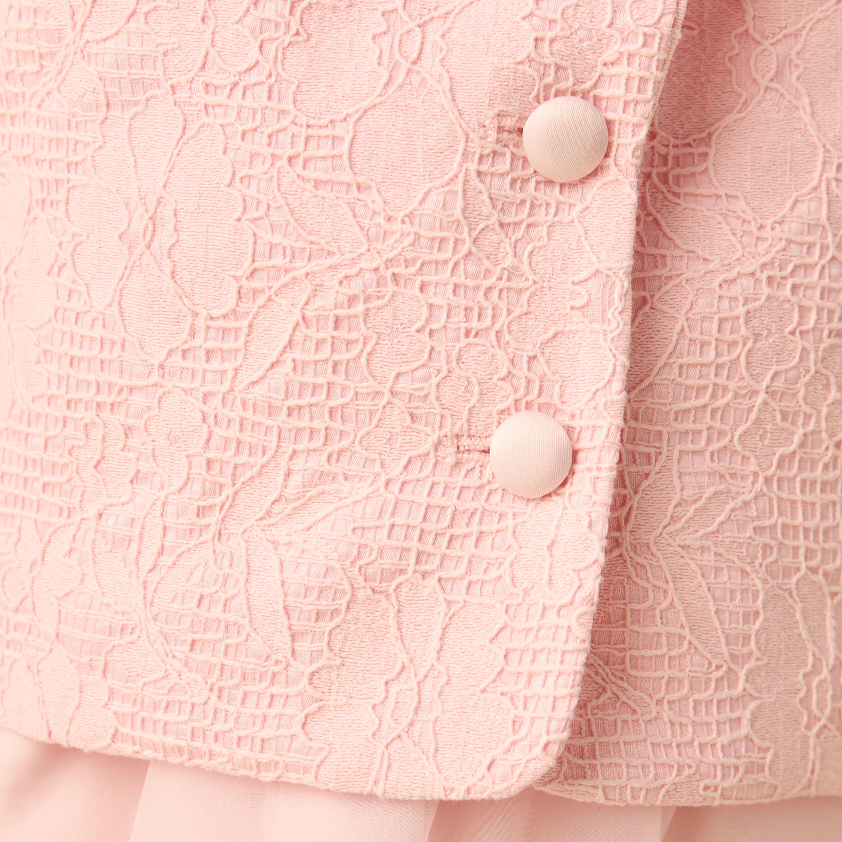 فستان دون أكمام بياقة مستديرة مع بليزر بتصميم أزهار بارز الملمس من جونيورز-girls-clothing-dressesandjumpsuits-image-2