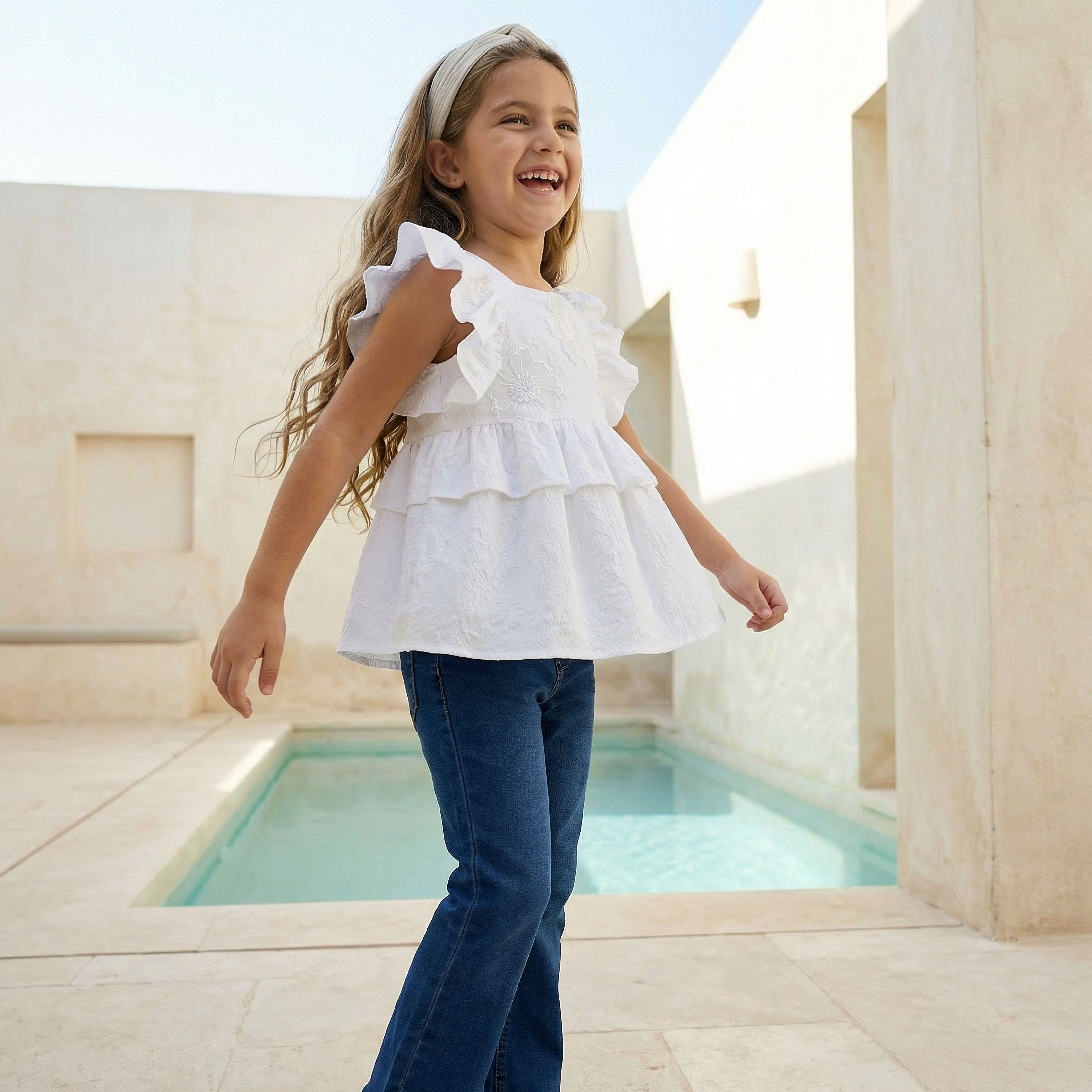 بلوزة دون أكمام بياقة مربعة وزر إغلاق من إليجو-baby-girls-clothing-blousesandshirts-image-4