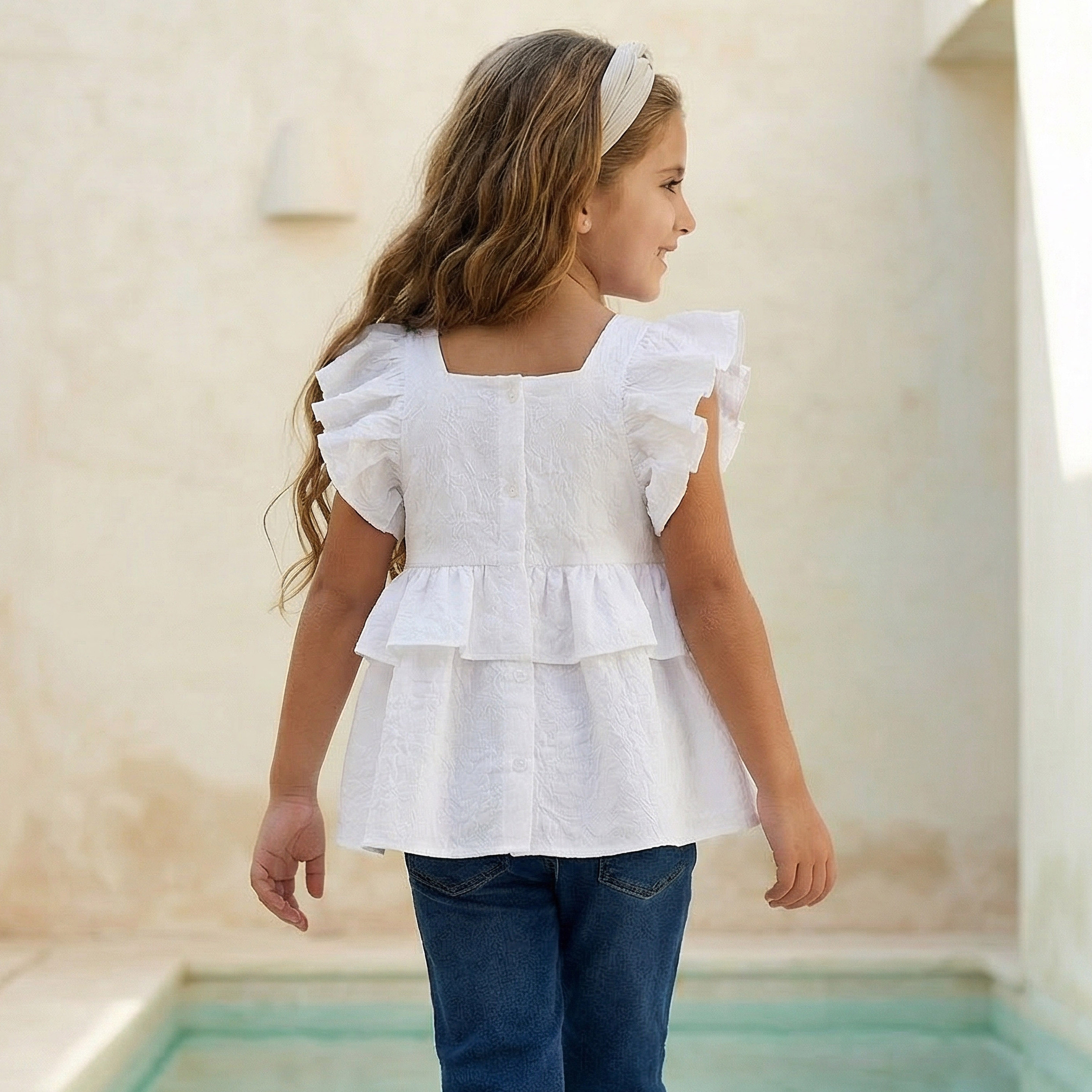 بلوزة دون أكمام بياقة مربعة وزر إغلاق من إليجو-baby-girls-clothing-blousesandshirts-image-3