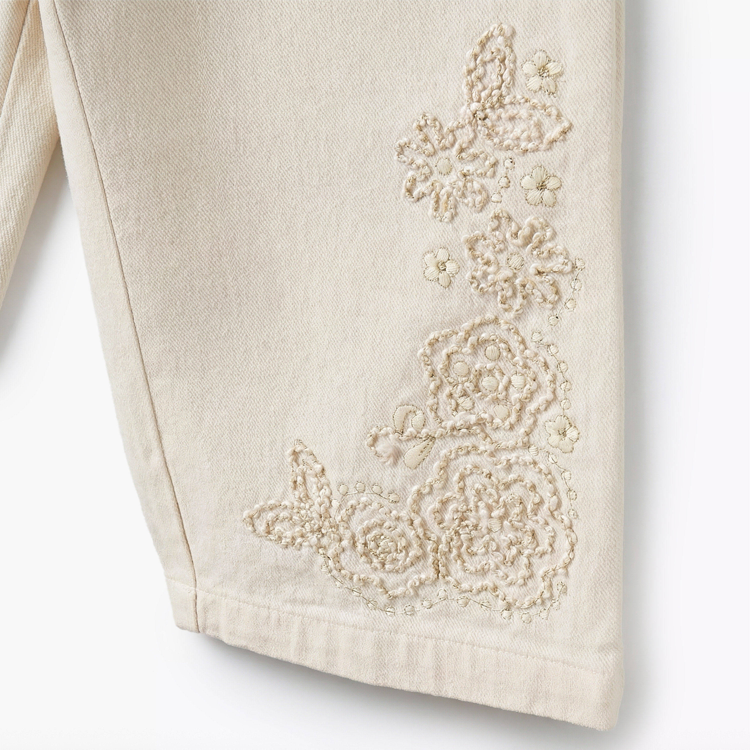 بنطلون واسع الساقين بخصر بيبر باج وتفاصيل مطرزة من إليجو-baby-girls-clothing-bottoms-trousers-image-1