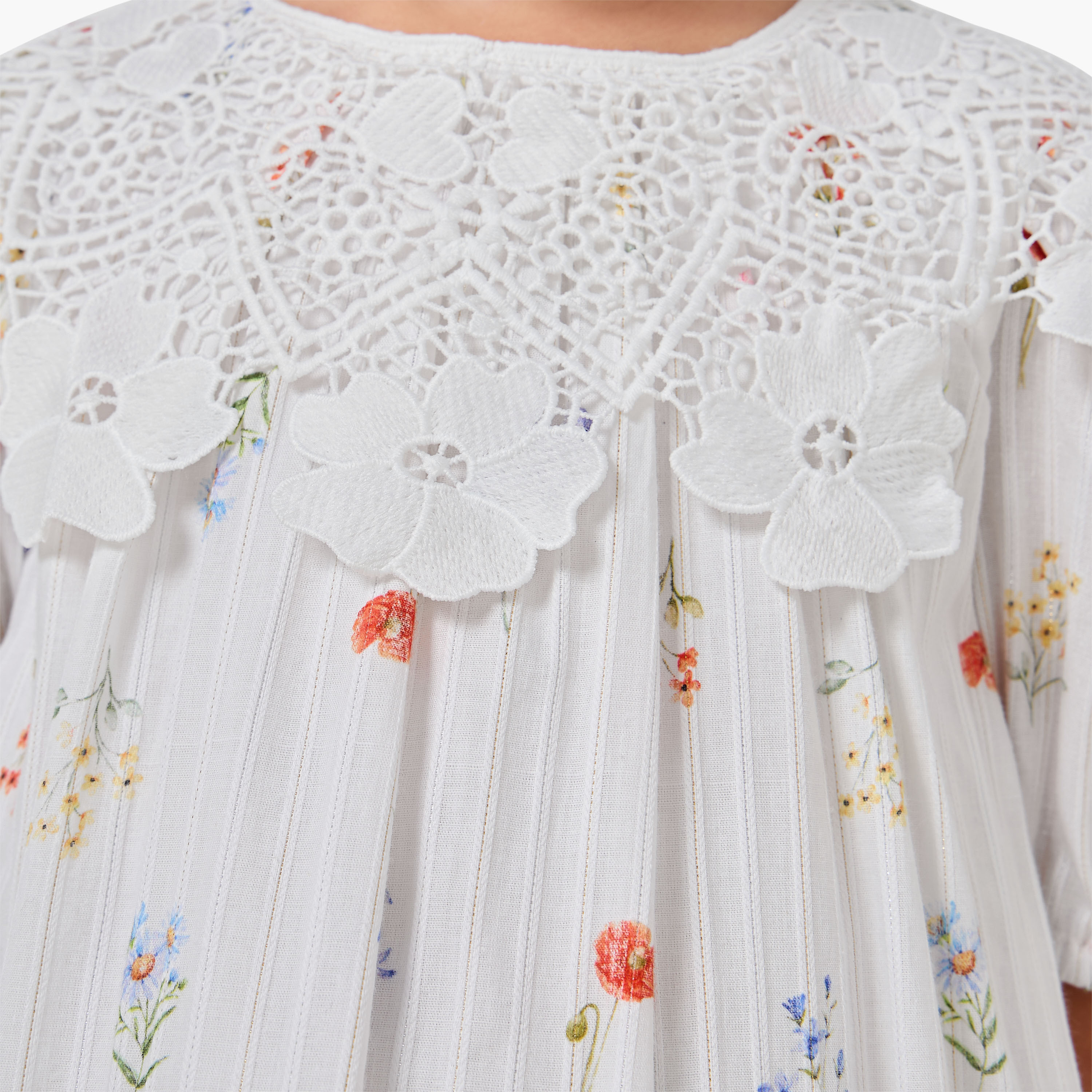 Eligo Round Neck Short Sleeve Dress with Botanical Print-girls-clothing-dressesandjumpsuits-image-5