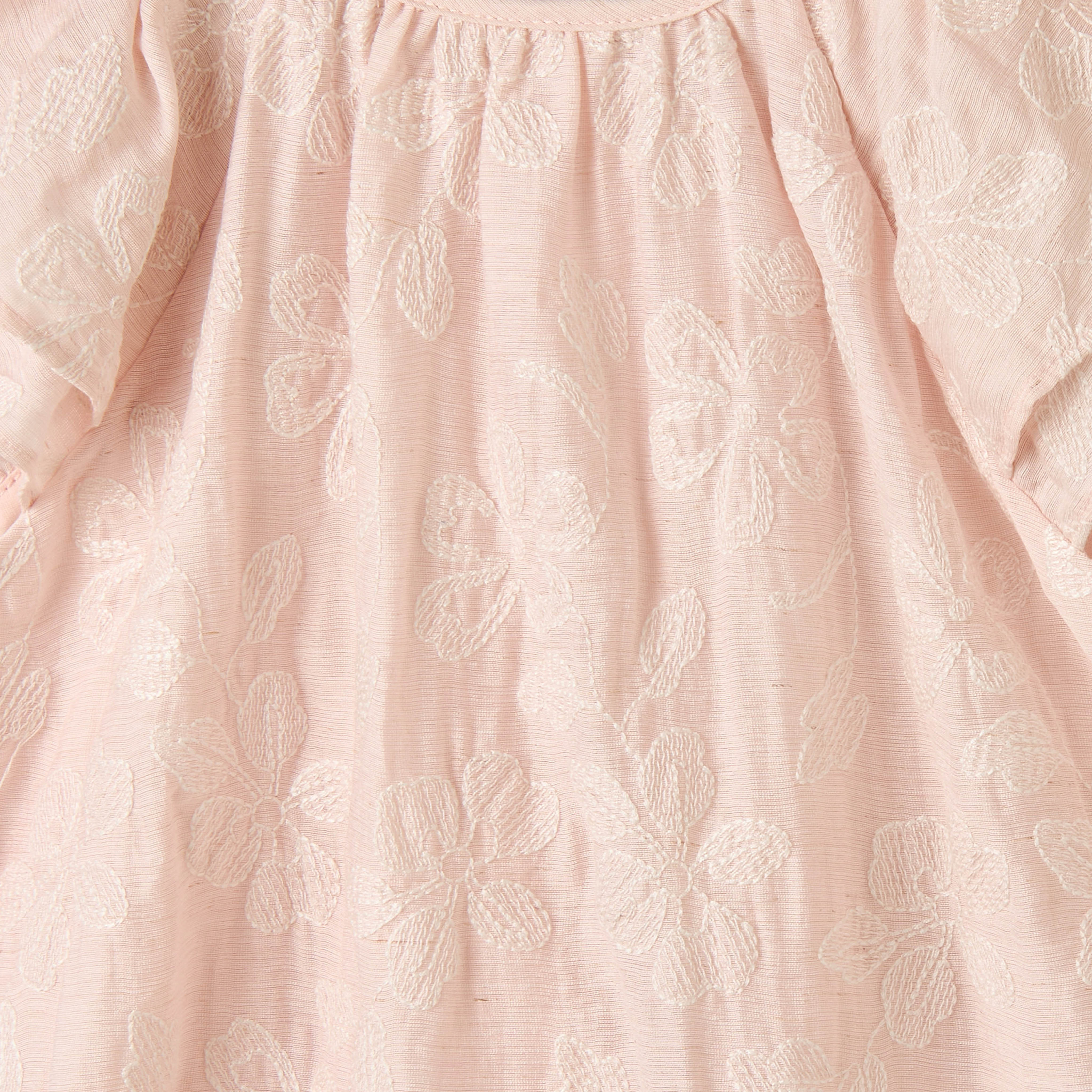 Eligo Round Neck Short Sleeve Dress with Embroidery-girls-clothing-dressesandjumpsuits-image-4
