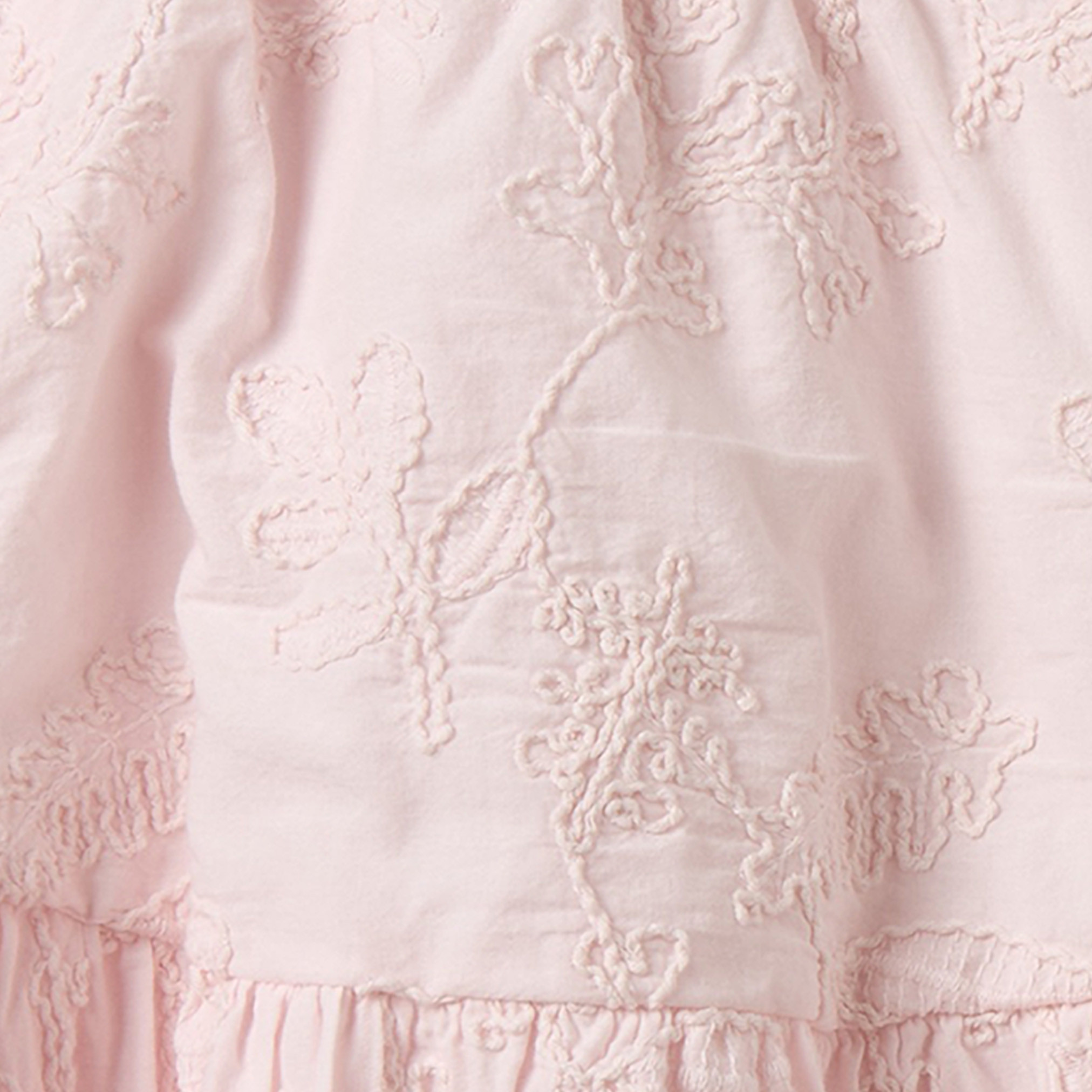 Eligo Round Neck Short Sleeves Knee Length A-Line Dress with Embroidered Design-girls-clothing-dressesandjumpsuits-image-3