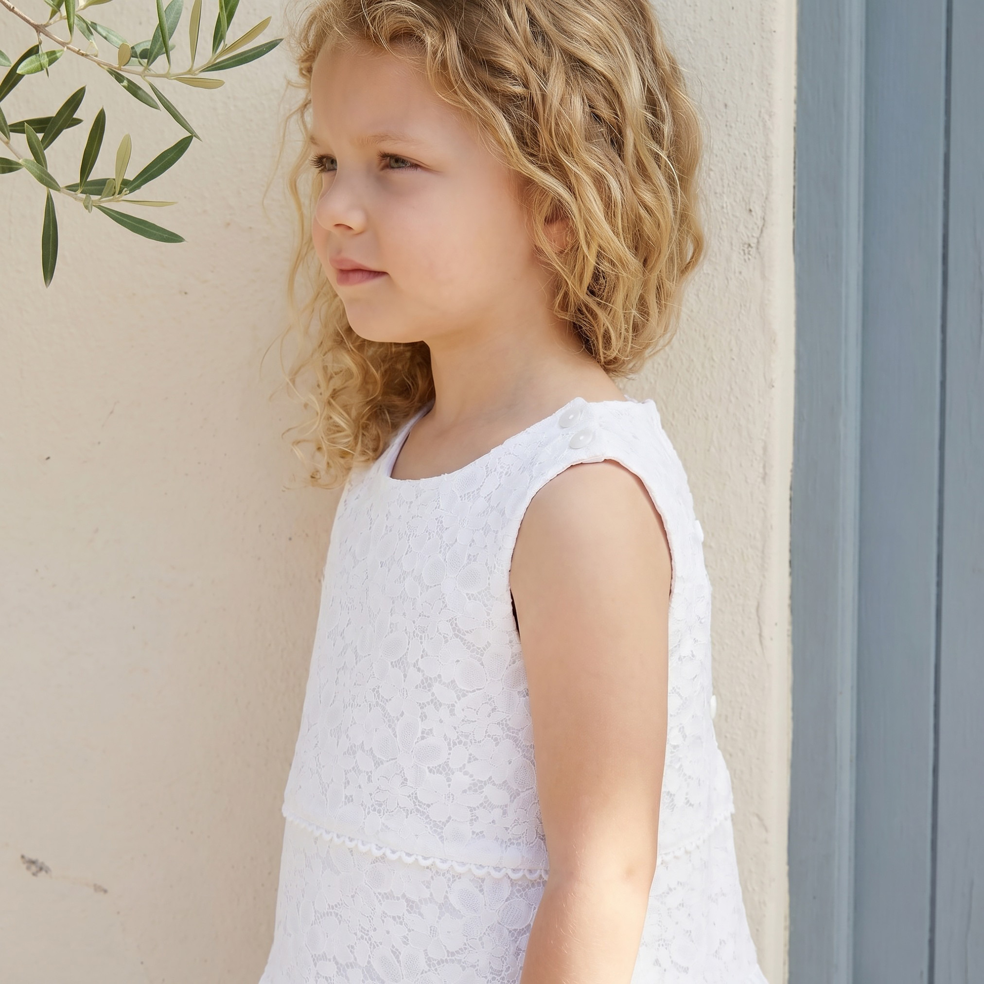 Eligo Round Neck Sleeveless Knee Length A-line Dress with Lace Design-girls-clothing-dressesandjumpsuits-image-4