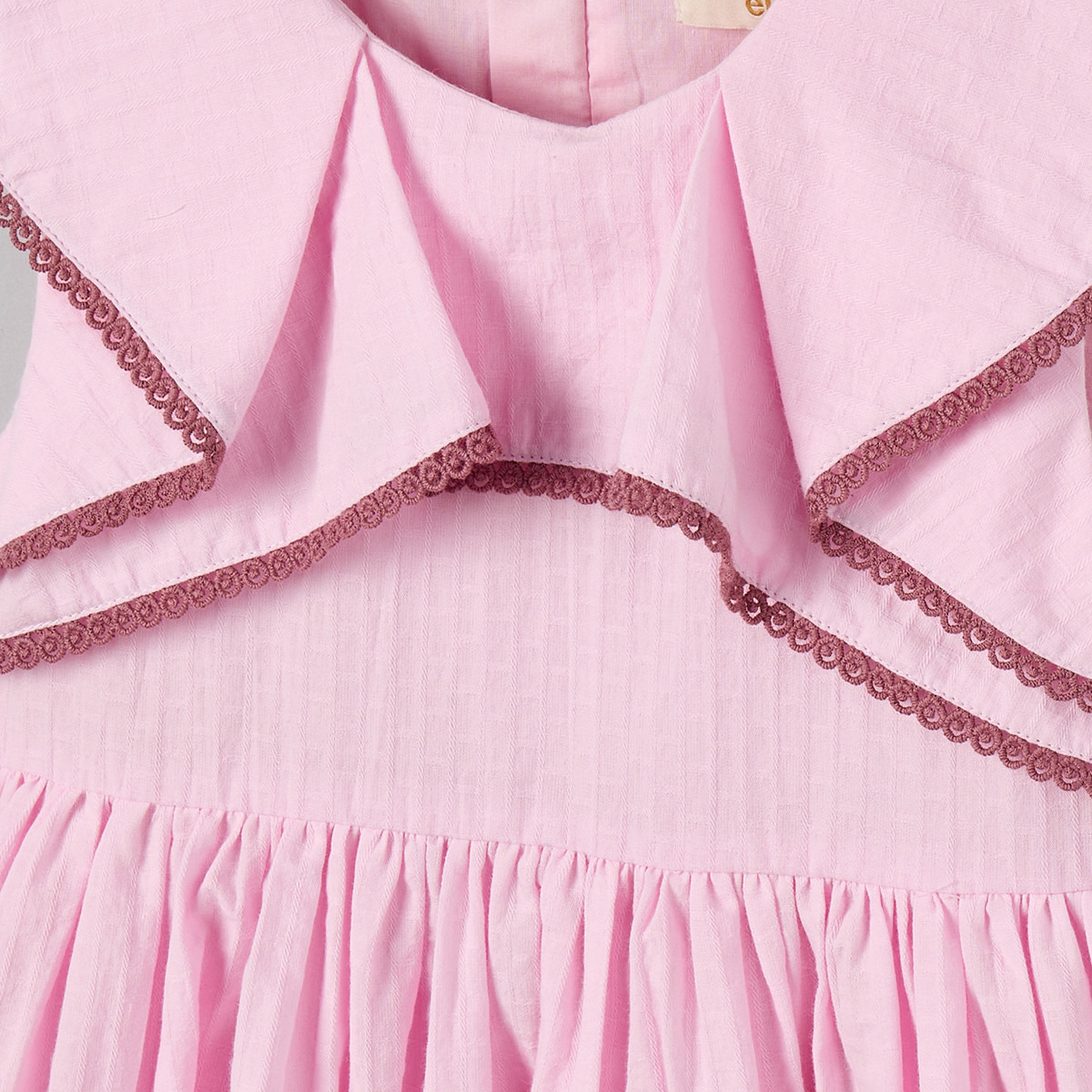 فستان بقصة إيه لاين بطول الركبة بدون أكمام وياقة مستديرة وتفاصيل دانتيل من إليجو-girls-clothing-dressesandjumpsuits-image-4