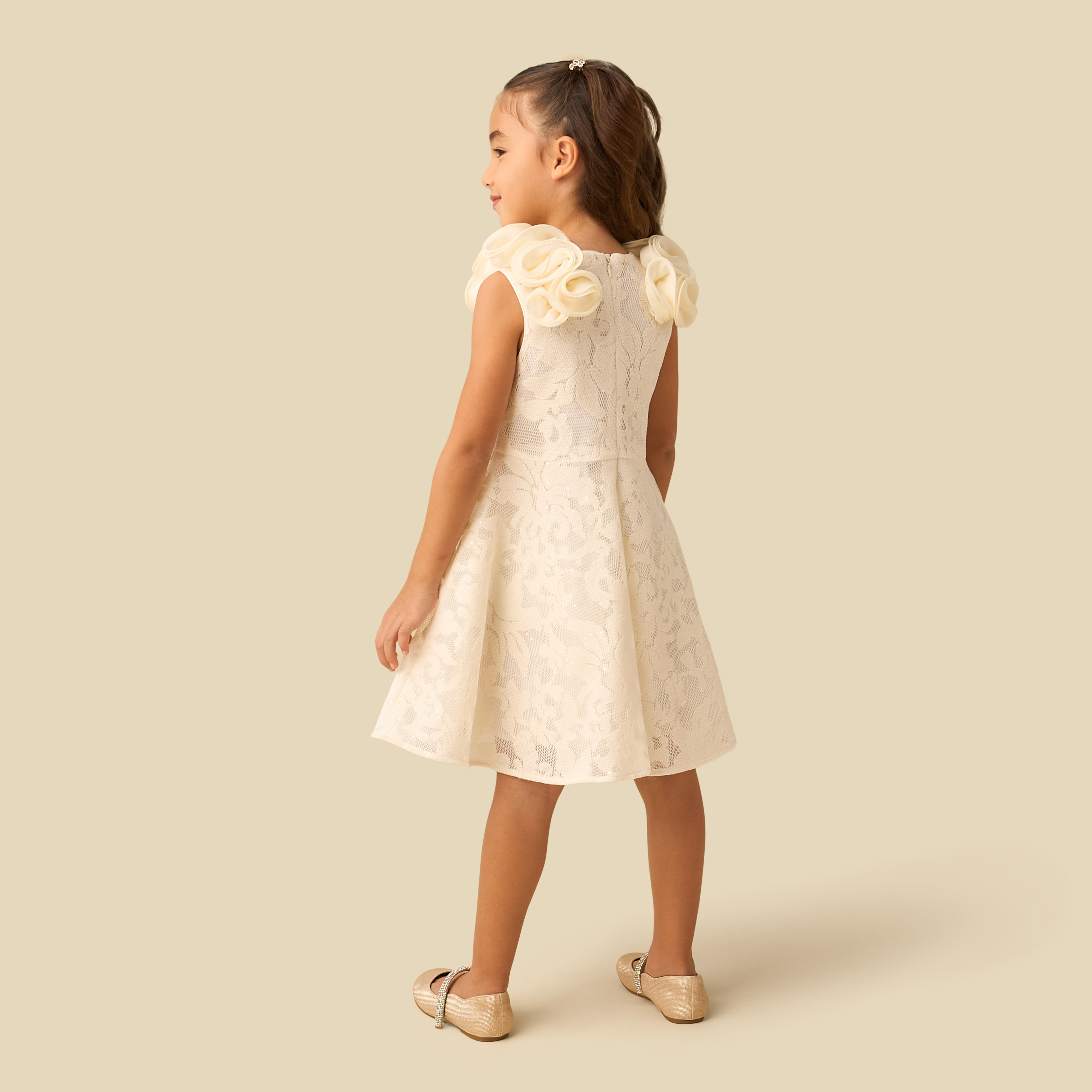 فستان دون أكمام بزينة أزهار وياقة مستديرة من إليجو-girls-clothing-dressesandjumpsuits-image-3