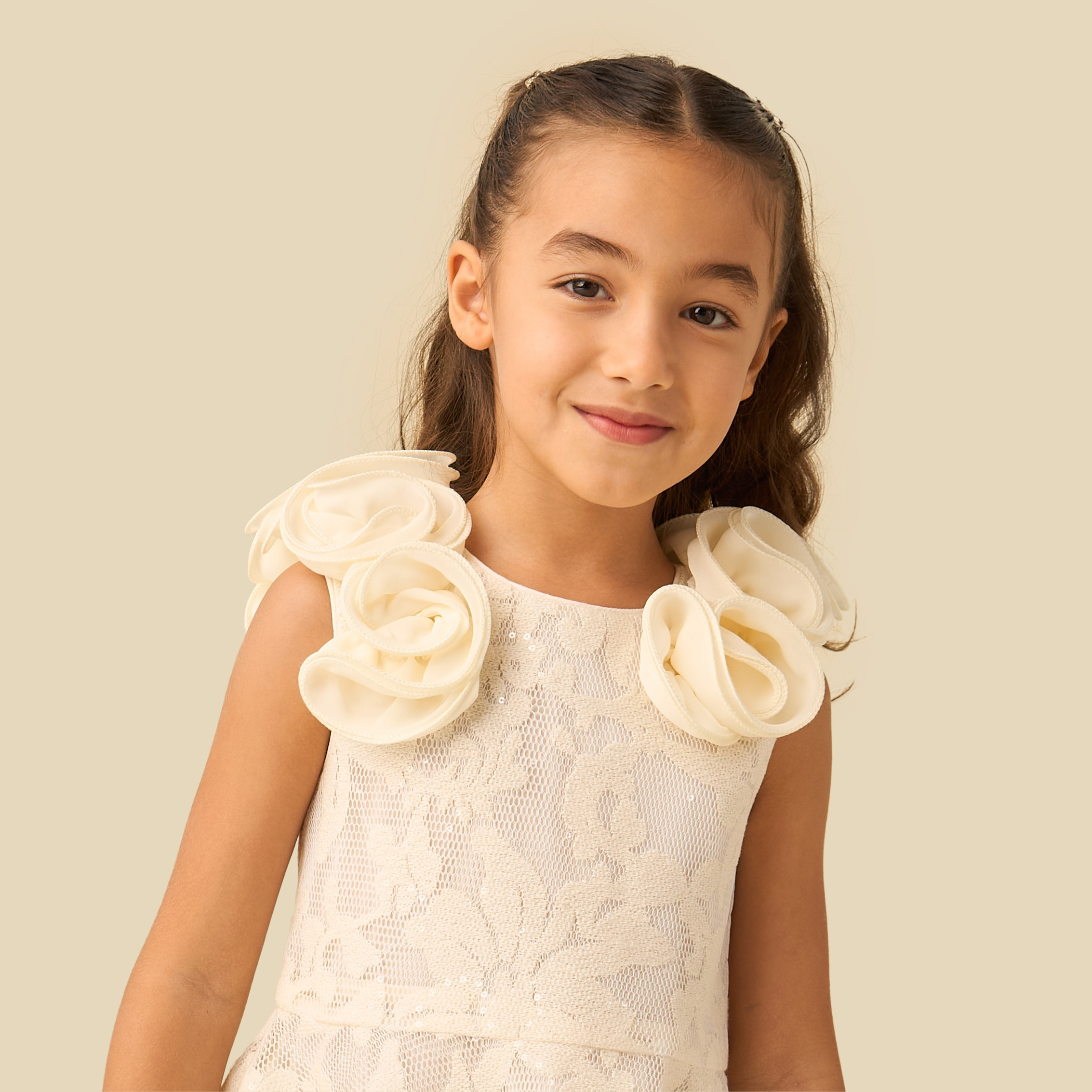 فستان دون أكمام بزينة أزهار وياقة مستديرة من إليجو-girls-clothing-dressesandjumpsuits-image-4