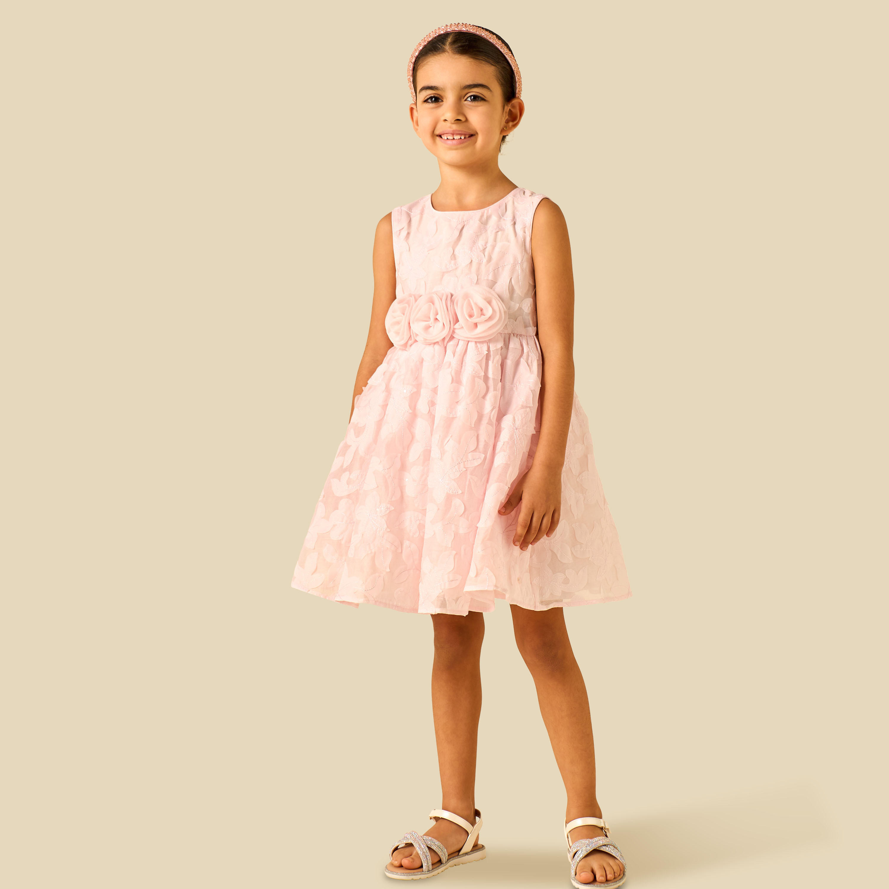 Eligo Round Neck Sleeveless Dress with Bolero Jacket-girls-clothing-dressesandjumpsuits-image-2