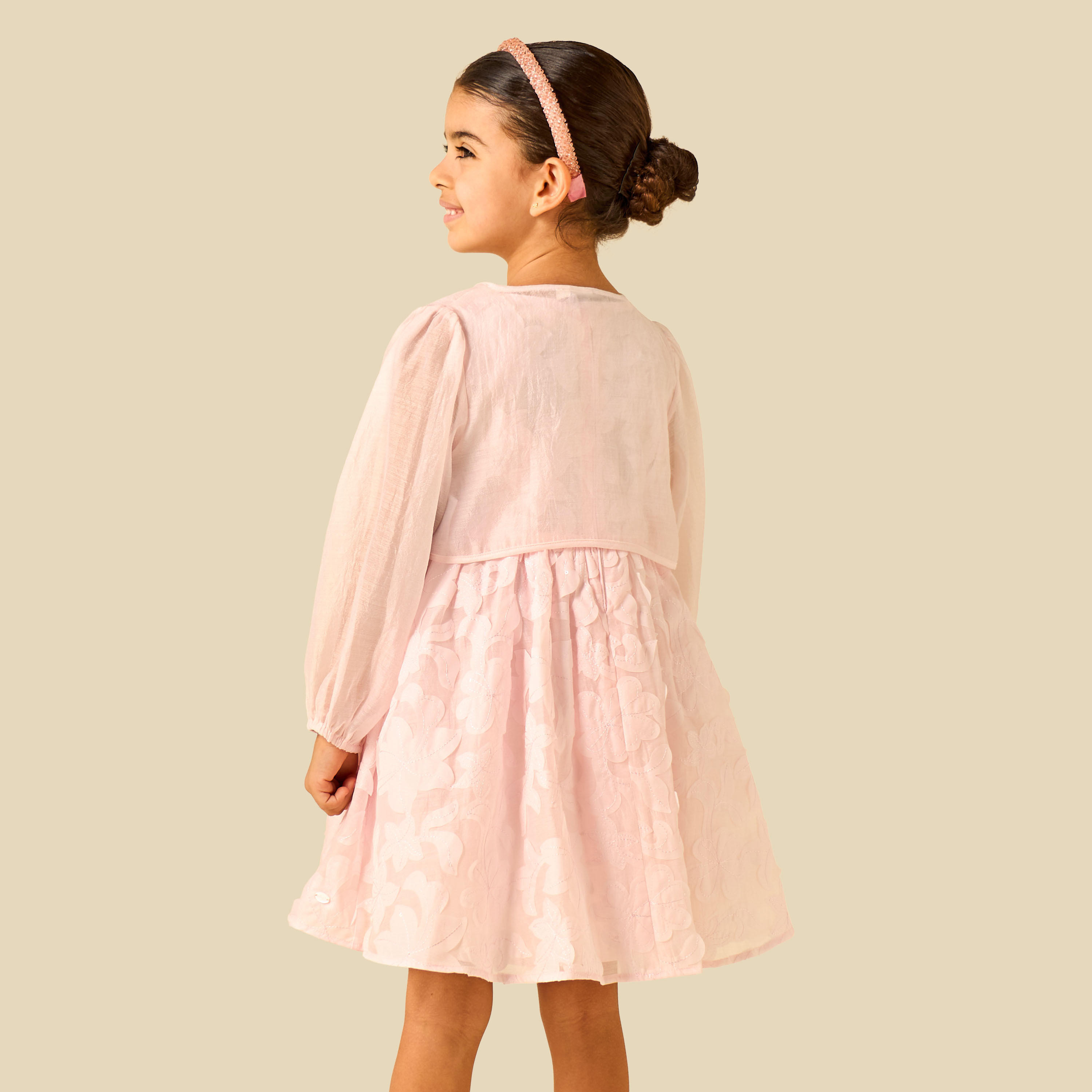 Eligo Round Neck Sleeveless Dress with Bolero Jacket-girls-clothing-dressesandjumpsuits-image-3