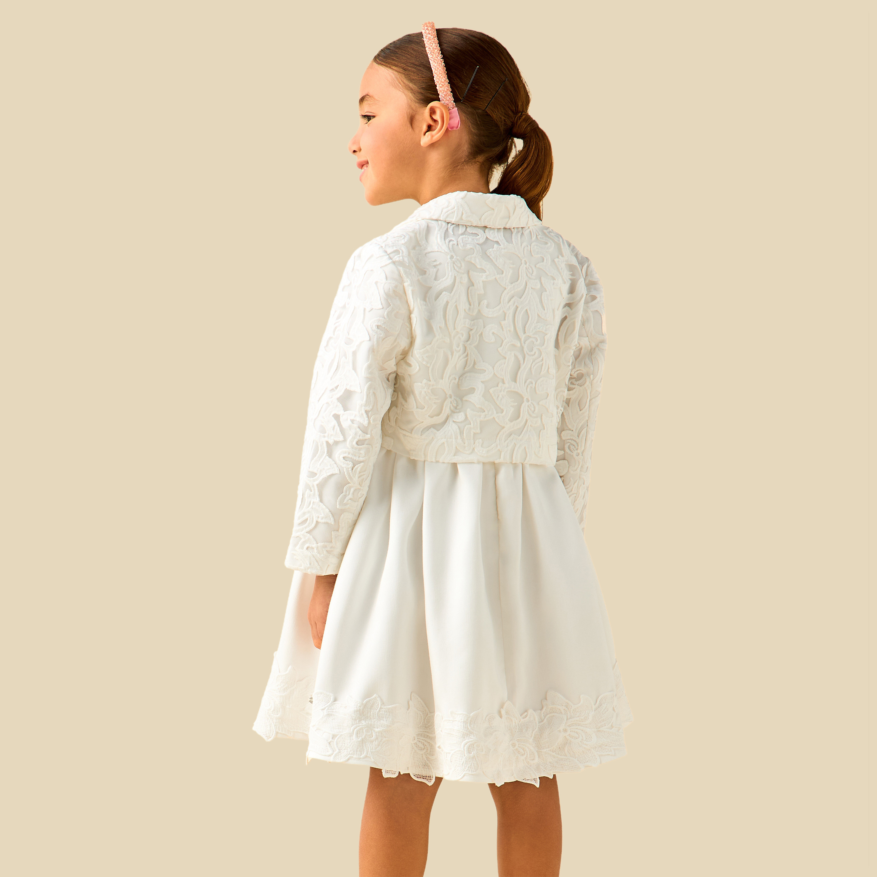طقم فستان إيه لاين دون أكمام بتطريز دانتيل مع بوليرو من إليجو-girls-clothing-dressesandjumpsuits-image-6