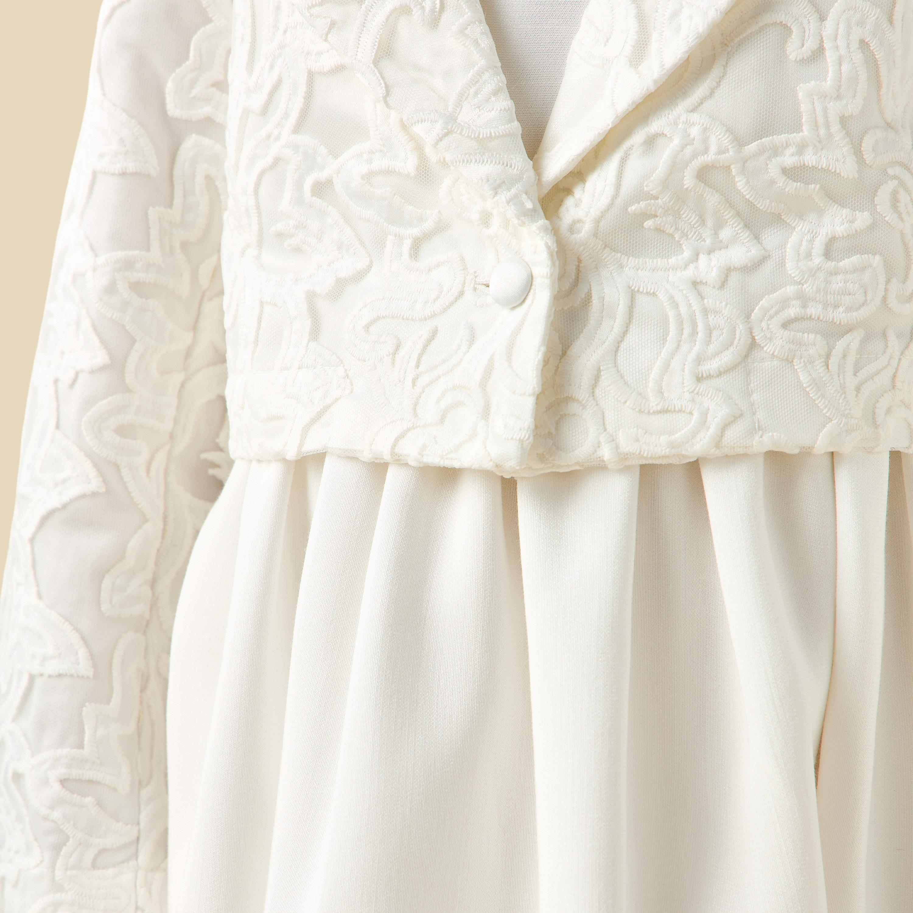 طقم فستان إيه لاين دون أكمام بتطريز دانتيل مع بوليرو من إليجو-girls-clothing-dressesandjumpsuits-image-7