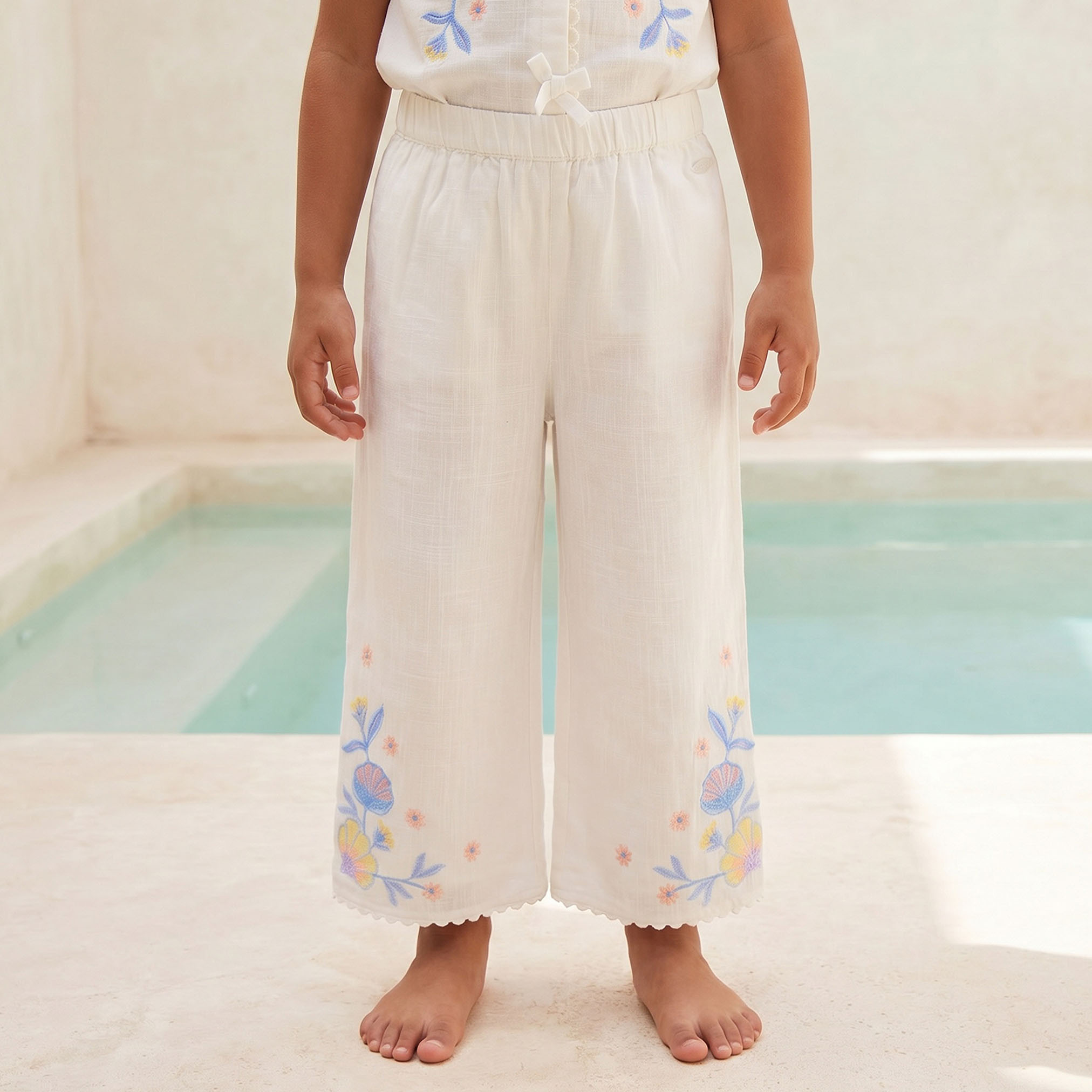 Round Neck Sleeveless Top and Pants Set with Embroidery-girls-clothing-setsandcoords-image-5
