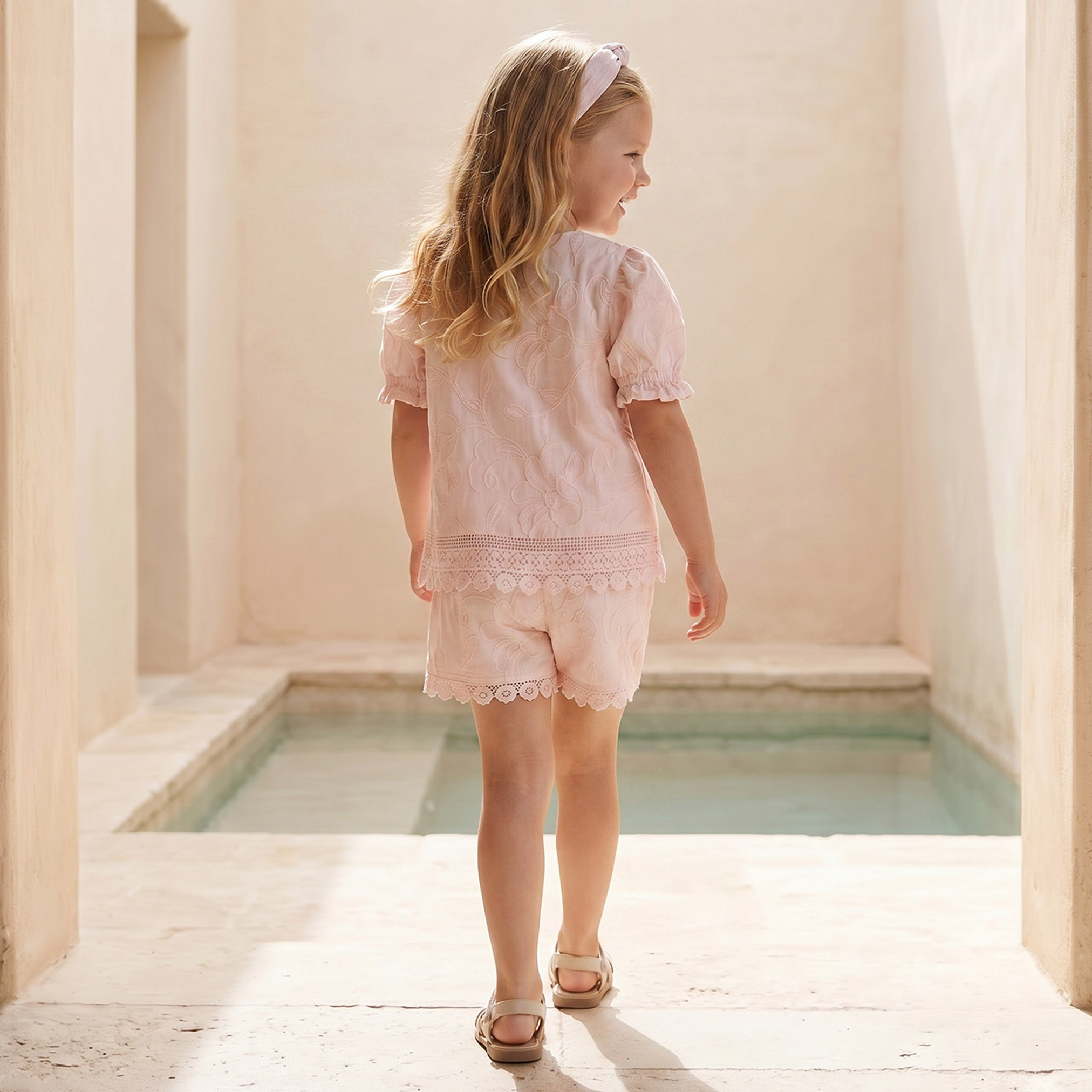 Eligo Round Neck Short Sleeves Top and Shorts Set with Embroidery-baby-girls-clothing-setsandcoords-image-3