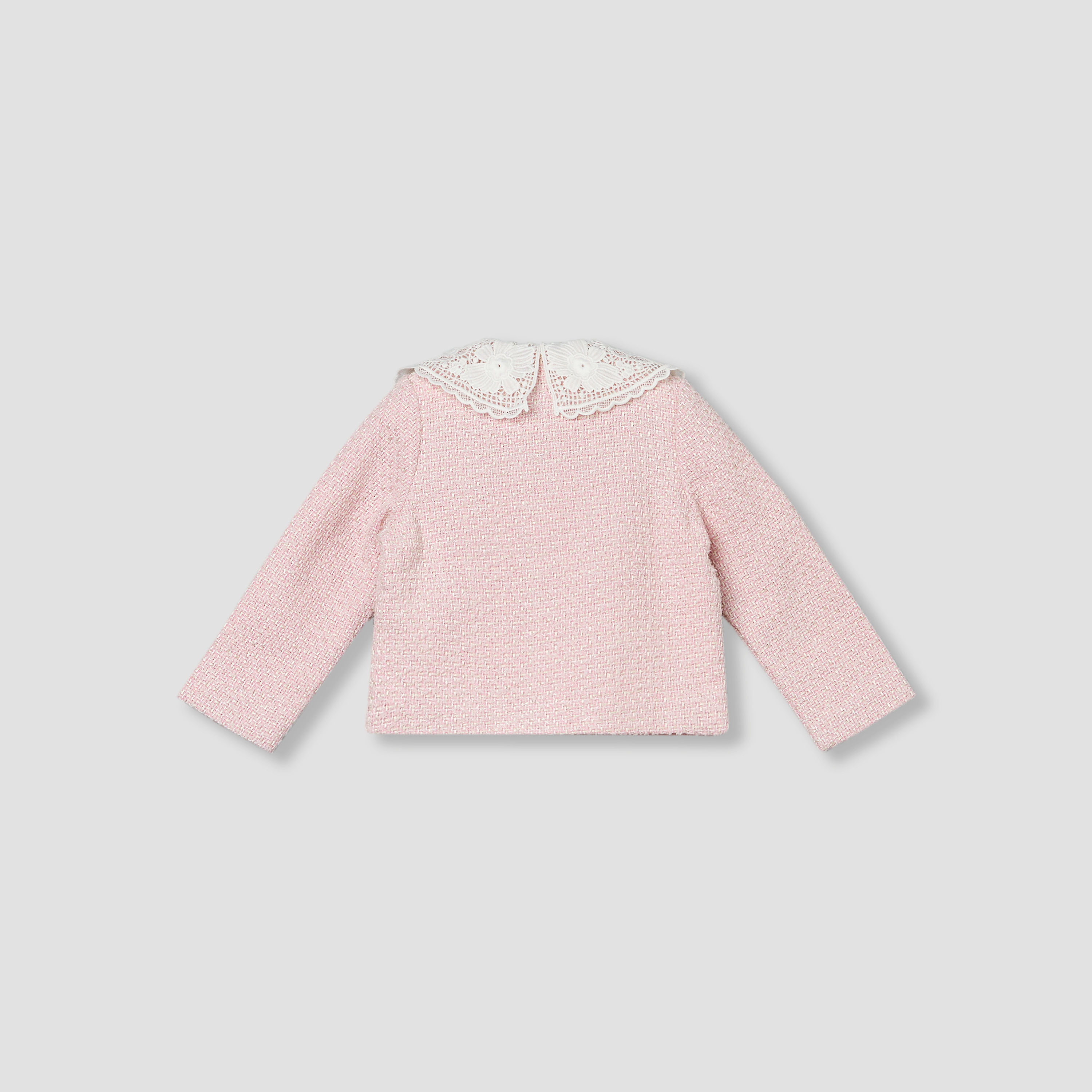 Eligo Peter Pan Collar Long Sleeves Cardigan Jacket and Shorts Set with Textured Design-baby-girls-clothing-setsandcoords-image-5