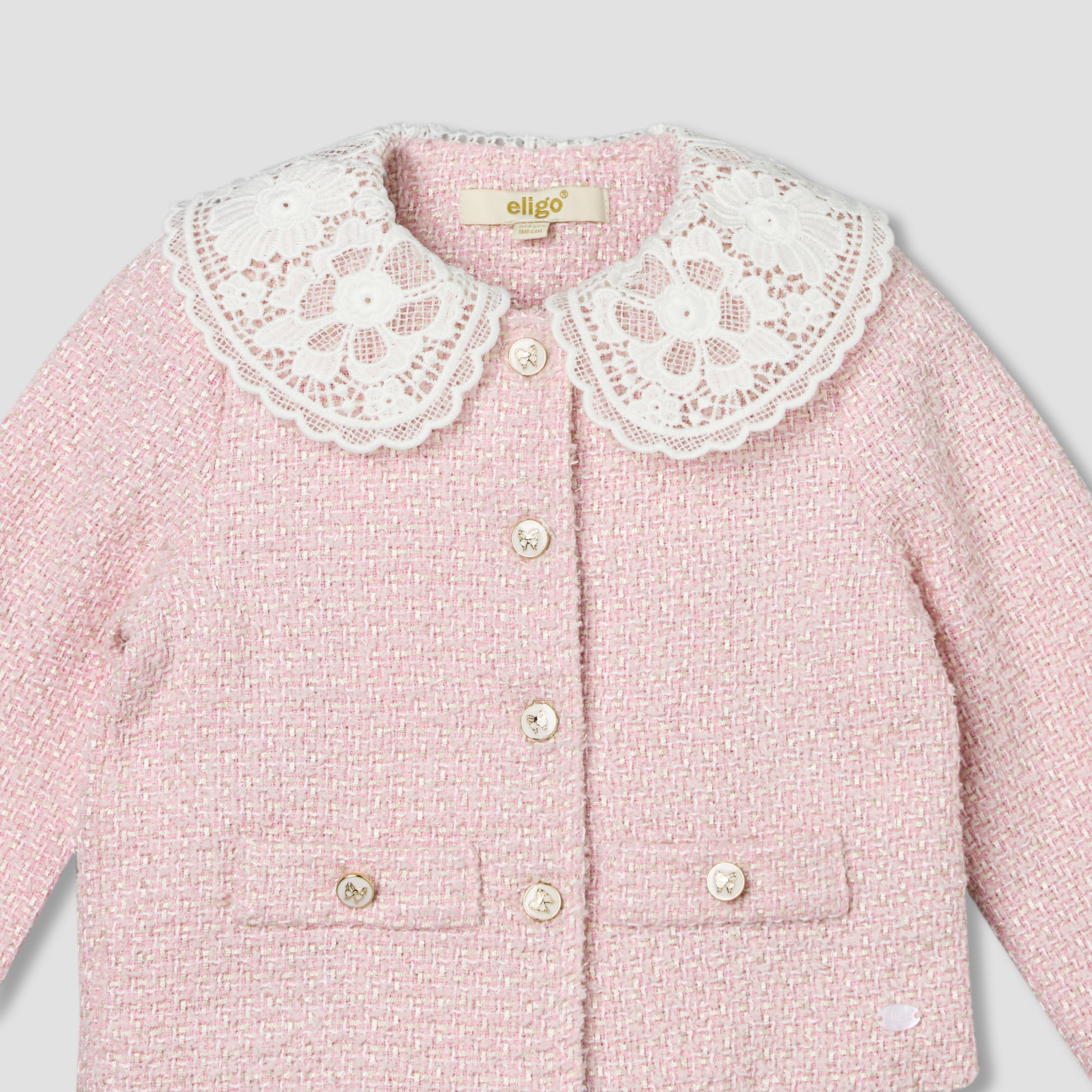 Eligo Peter Pan Collar Long Sleeves Cardigan Jacket and Shorts Set with Textured Design-baby-girls-clothing-setsandcoords-image-7