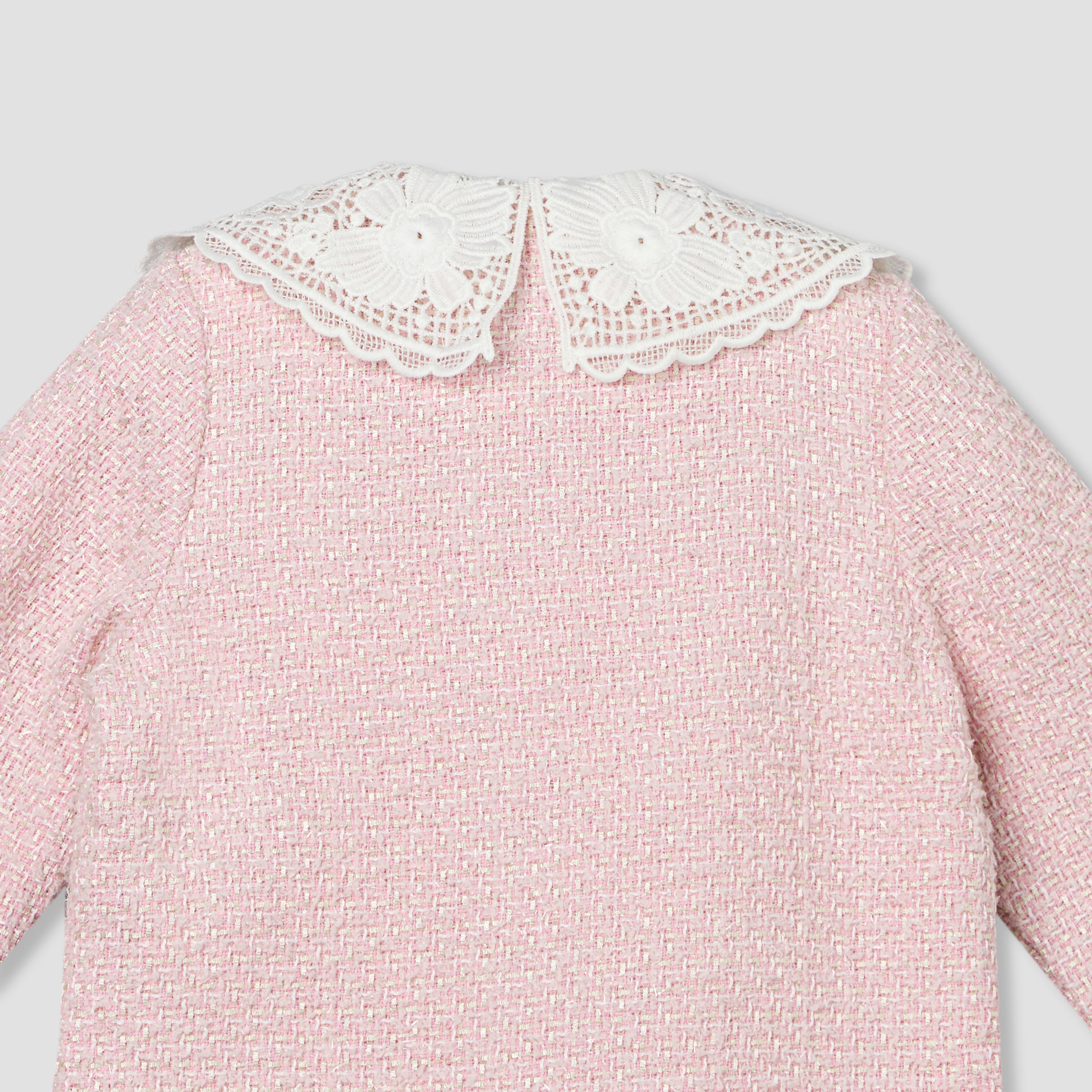 Eligo Peter Pan Collar Long Sleeves Cardigan Jacket and Shorts Set with Textured Design-baby-girls-clothing-setsandcoords-image-9