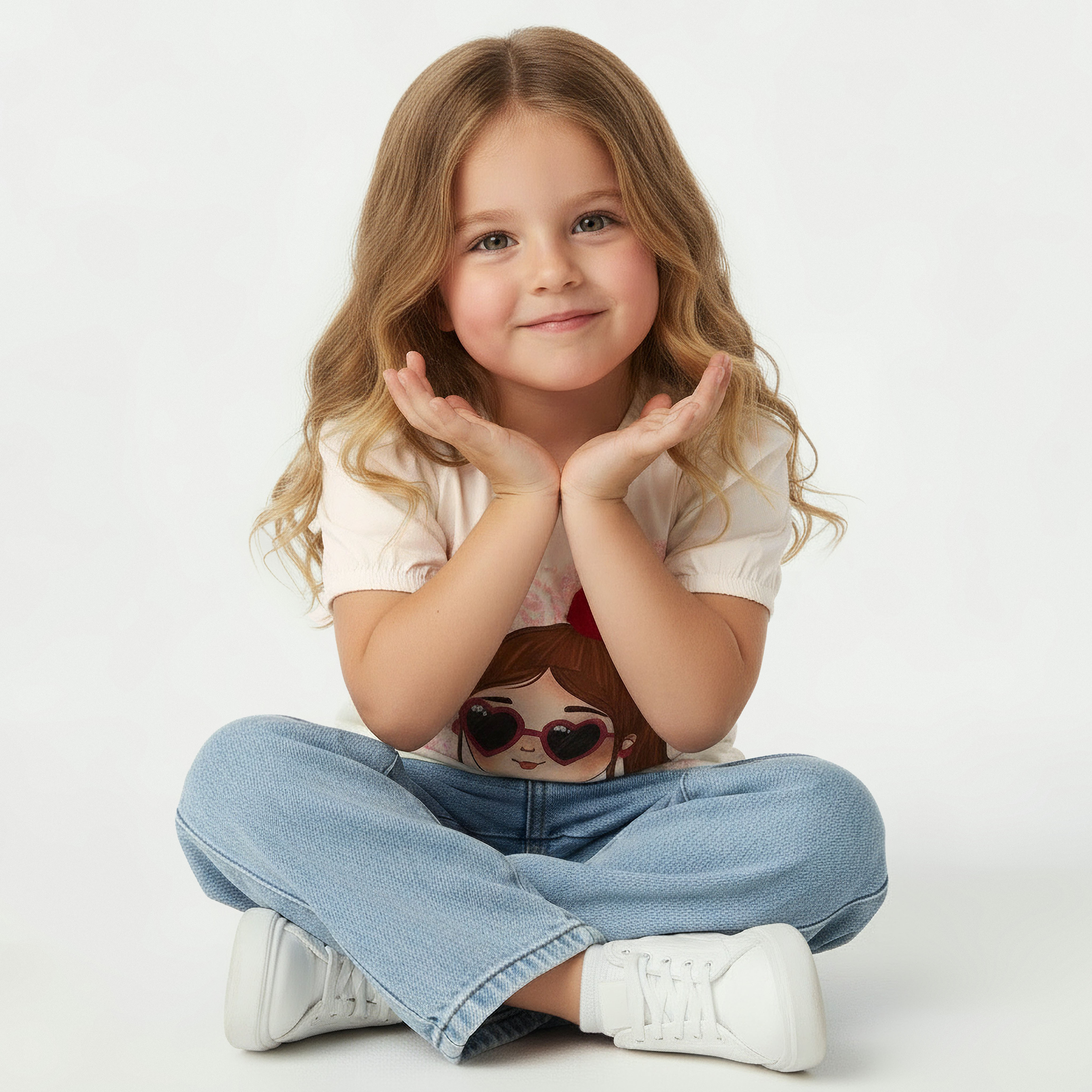 Lee Cooper Round Neck Short Sleeves T-shirt with Embellished Graphic Print-girls-clothing-tshirts-image-6