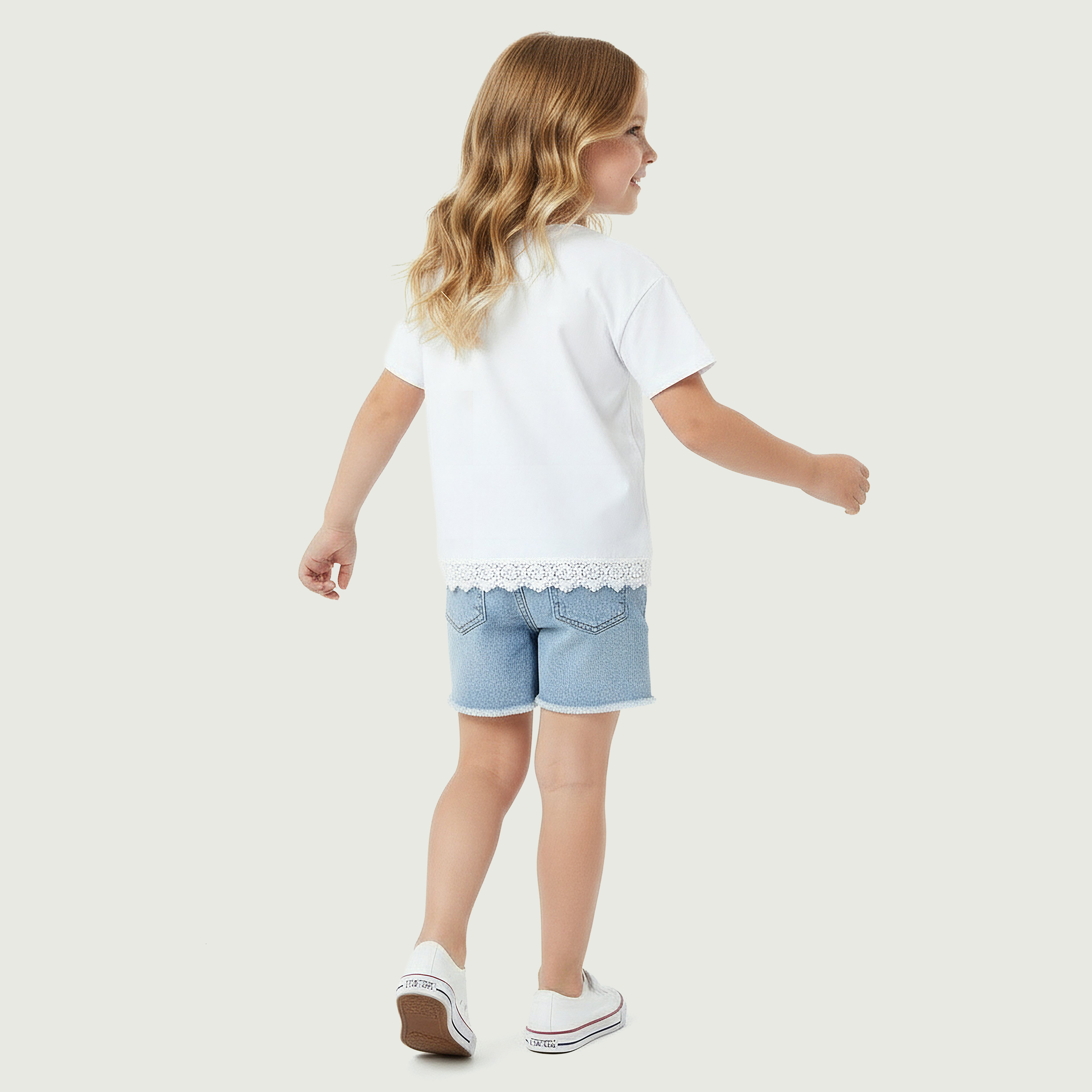 Lee Cooper Crew Neck Short Sleeves T-shirt with Graphic Print-girls-clothing-tshirts-image-3