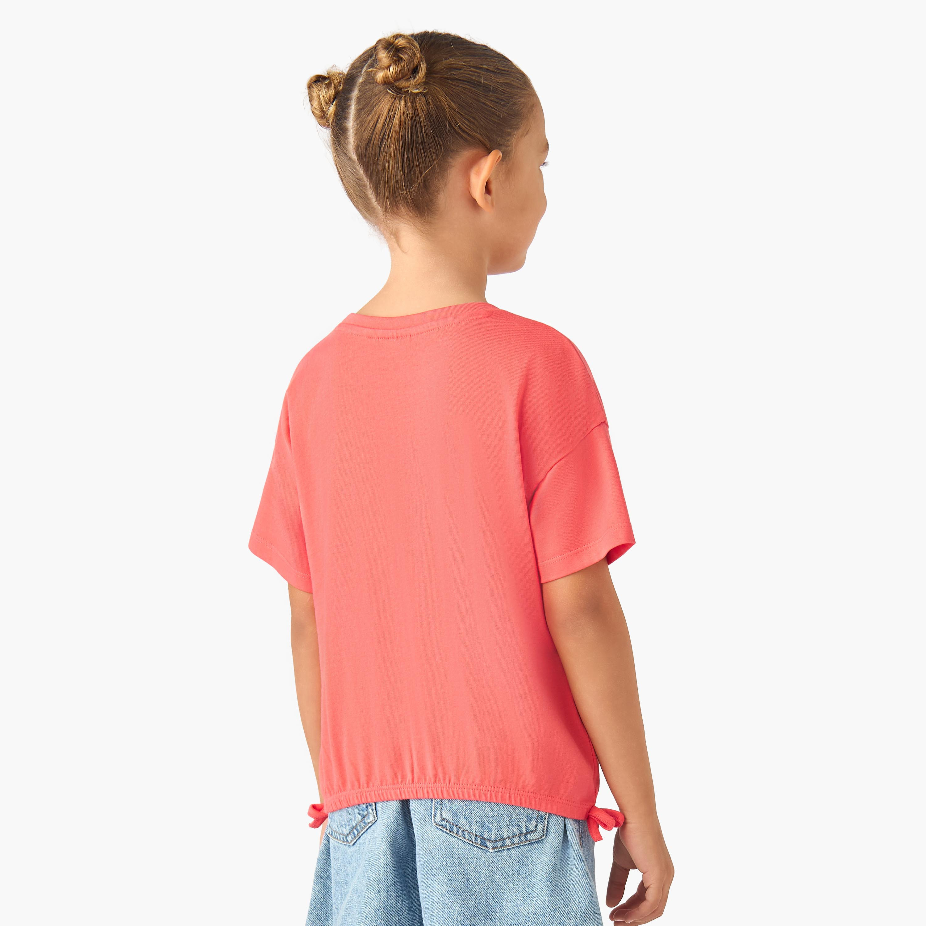 Lee Cooper Crew Neck Short Sleeve T-shirt with Fruit Applique-girls-clothing-tshirts-image-3