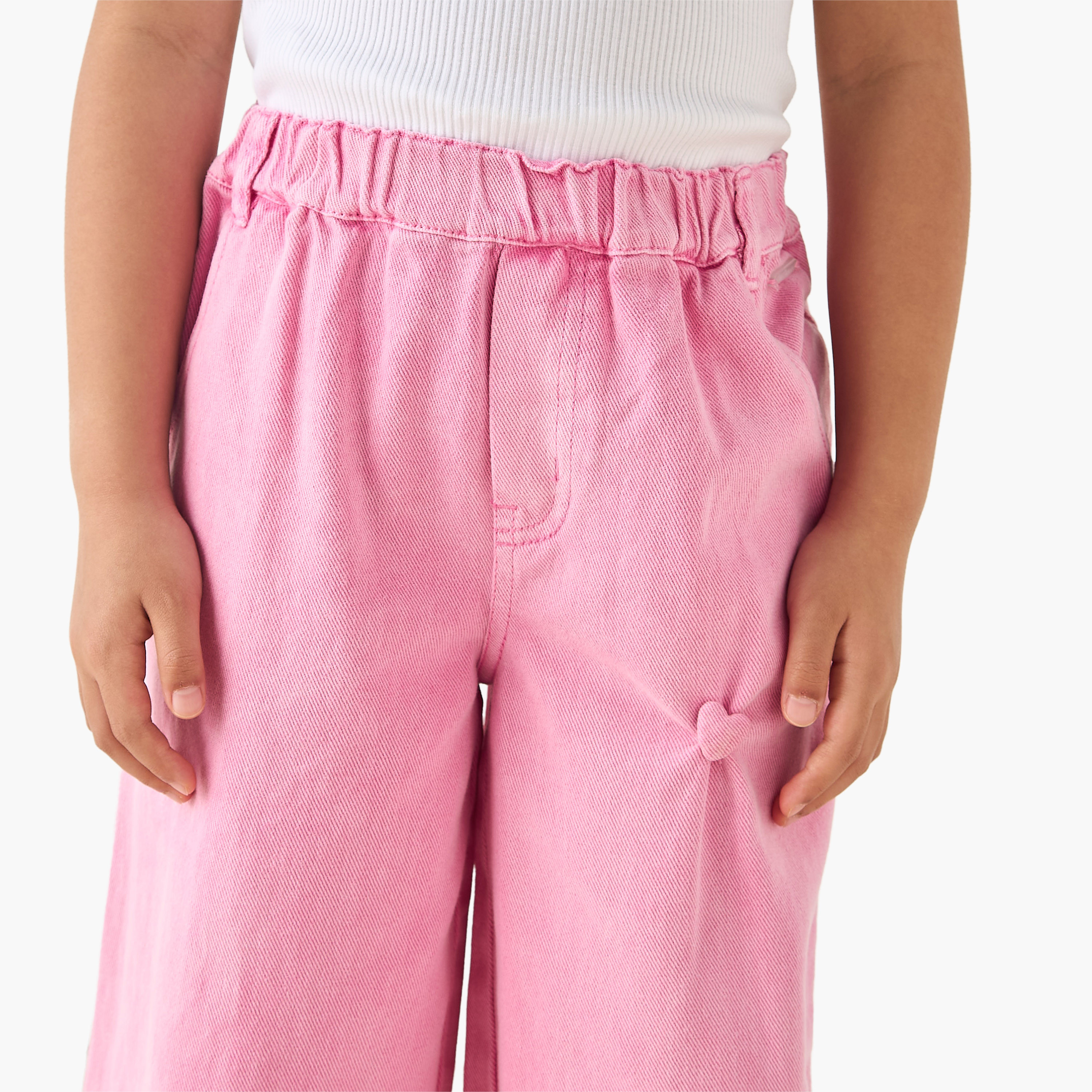 بنطلون بقصة مريحة وخصر مطاطي من لي كوبر-baby-girls-clothing-bottoms-trousers-image-2