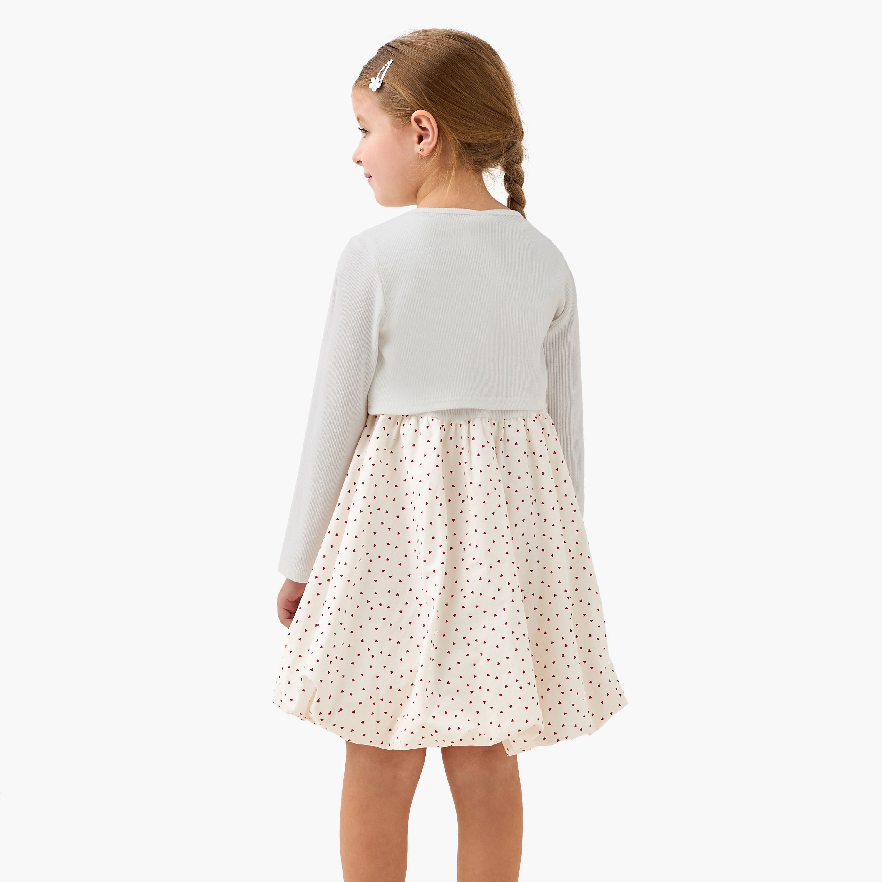 Lee Cooper Round Neck Sleeveless Dress with Shrug-girls-clothing-dressesandjumpsuits-image-4