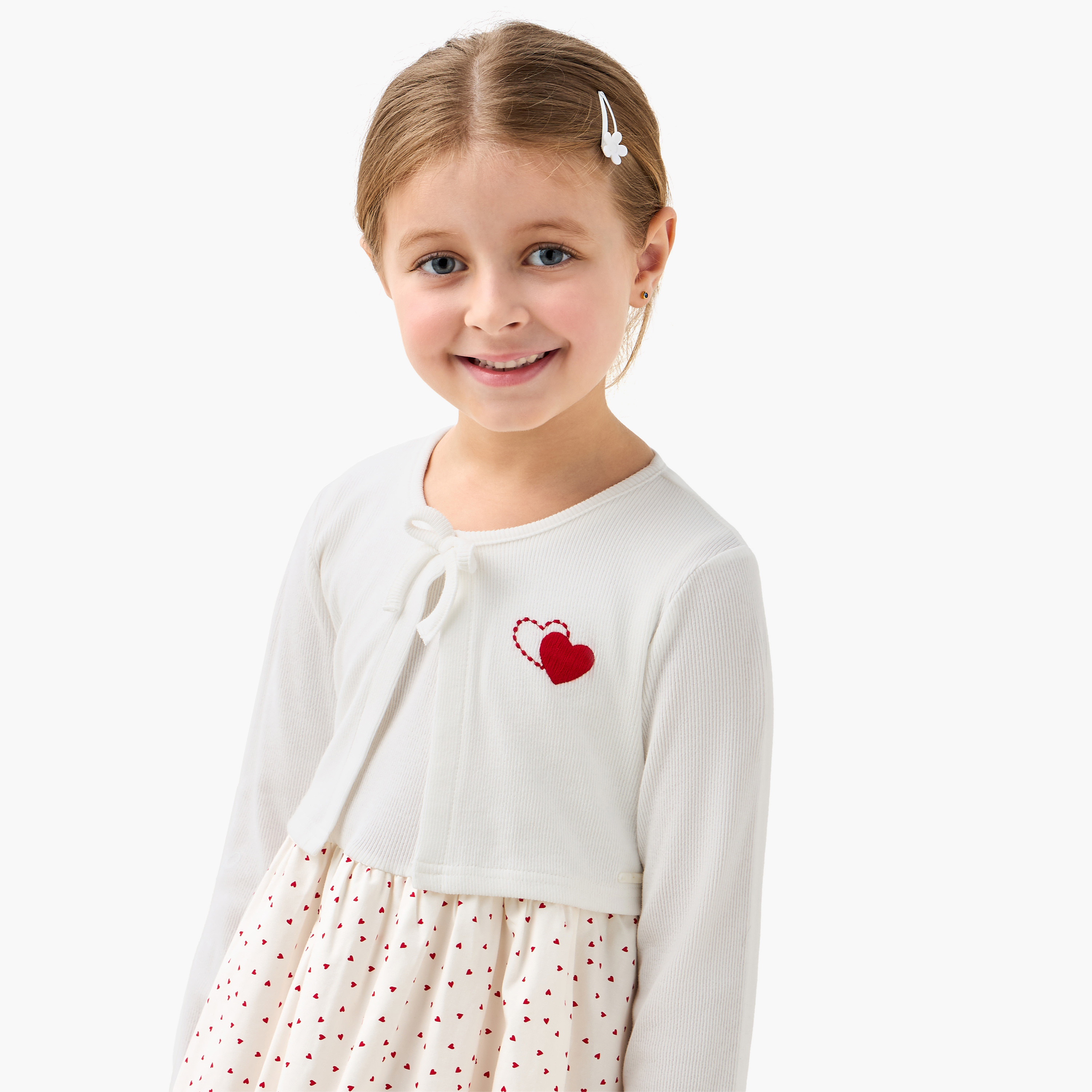 Lee Cooper Round Neck Sleeveless Dress with Shrug-girls-clothing-dressesandjumpsuits-image-6