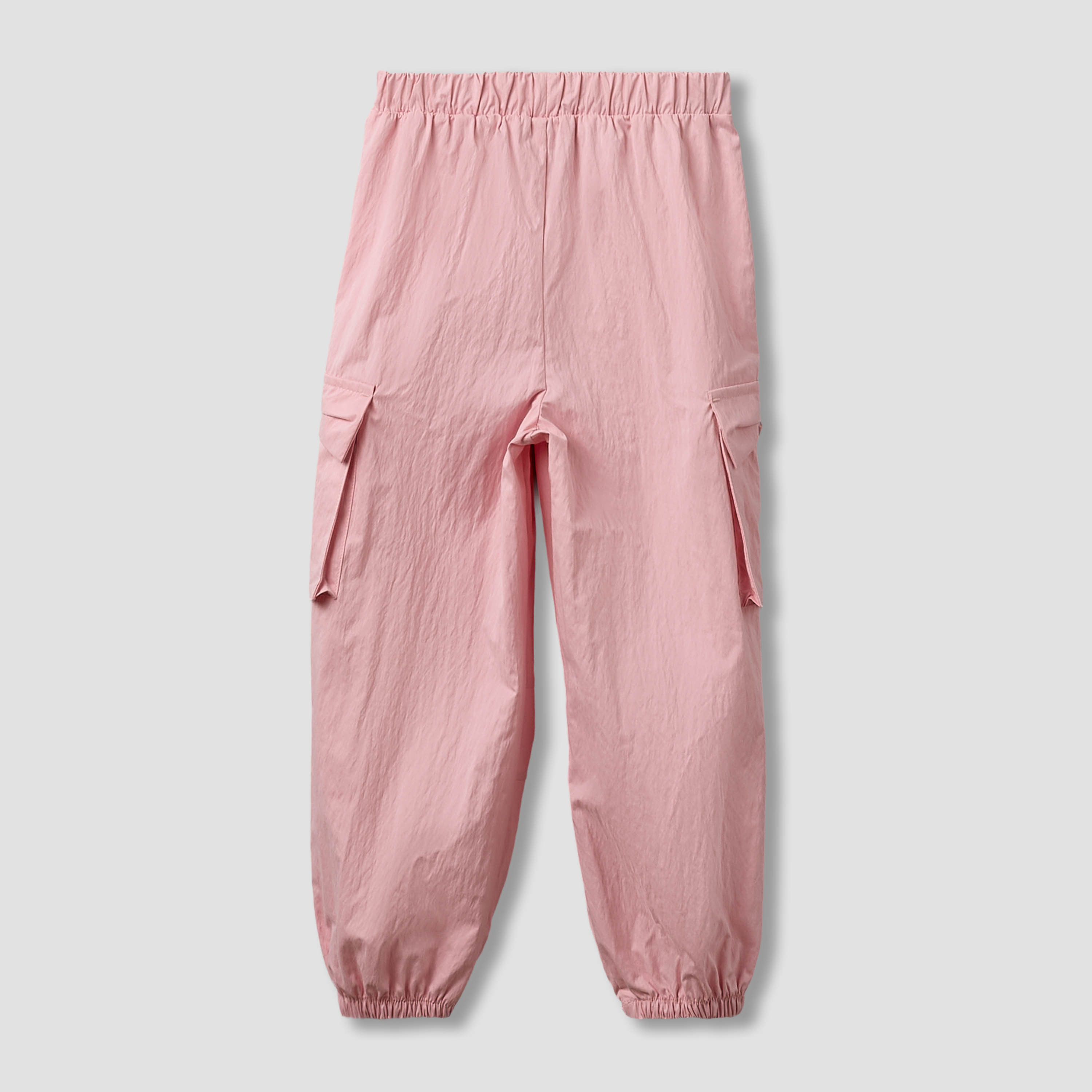 طقم بنطلون رياضي وتيشيرت بأكمام قصيرة وياقة مستديرة بربطة فيونكة من لي كوبر-girls-clothing-setsandcoords-image-5