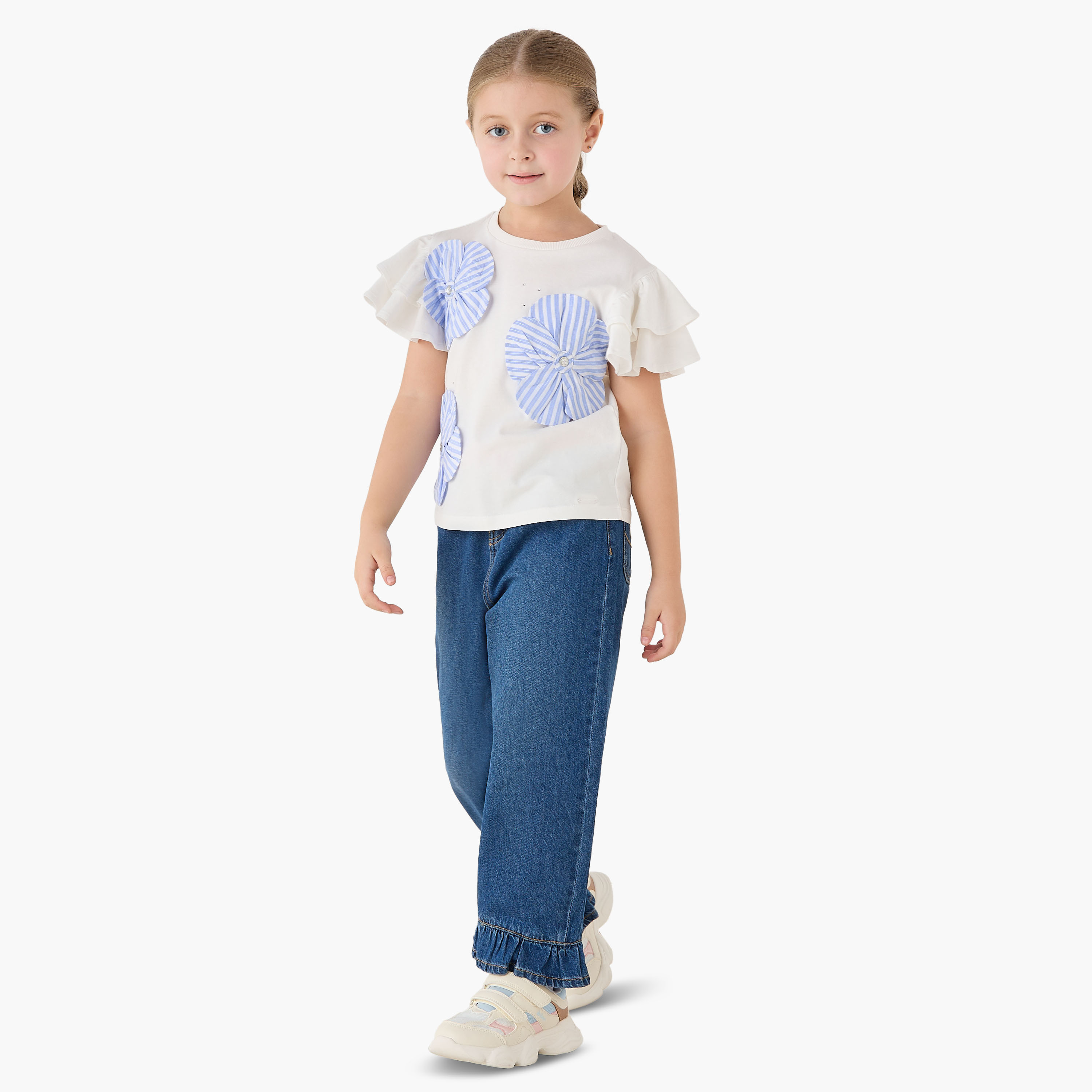 Juniors Tie-Up Belt Jeans with Ruffle Hem-girls-clothing-bottoms-jeansandjeggings-image-2