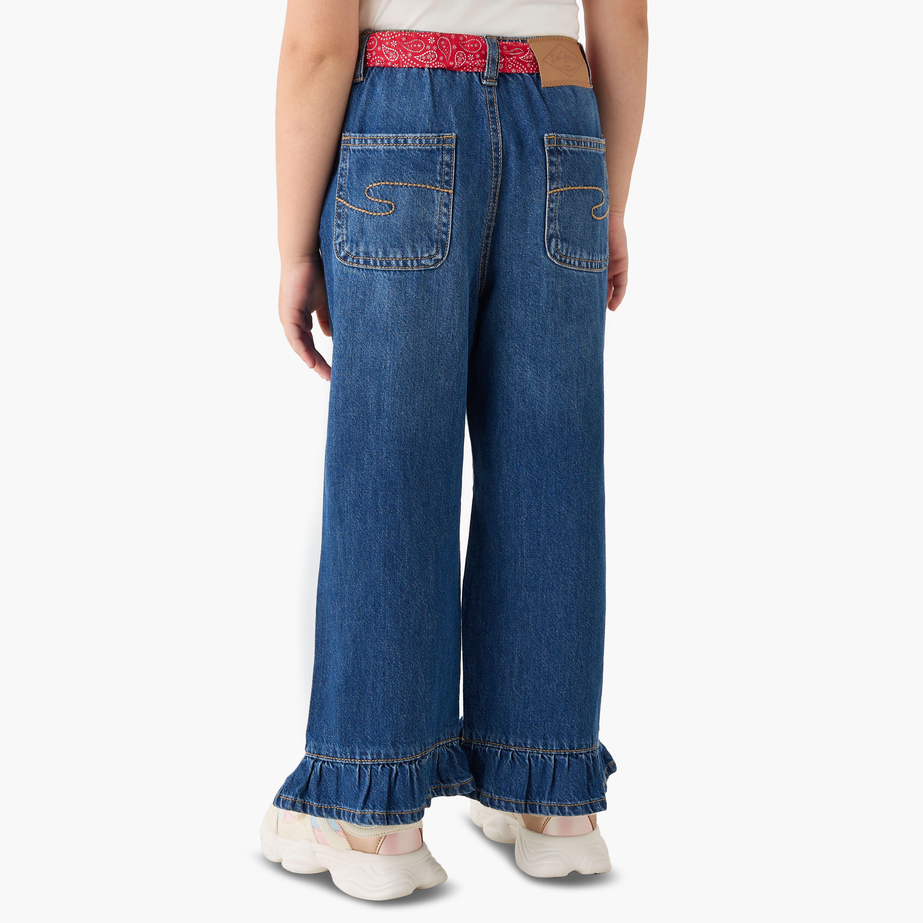 Juniors Tie-Up Belt Jeans with Ruffle Hem-girls-clothing-bottoms-jeansandjeggings-image-3